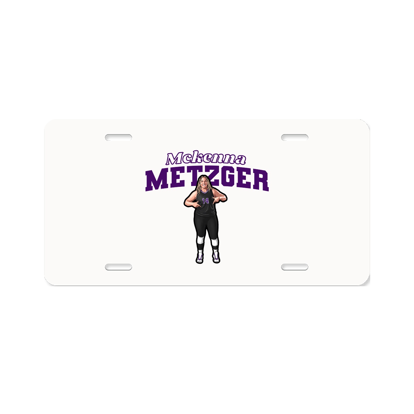 License Plate — Name Arch in Classic