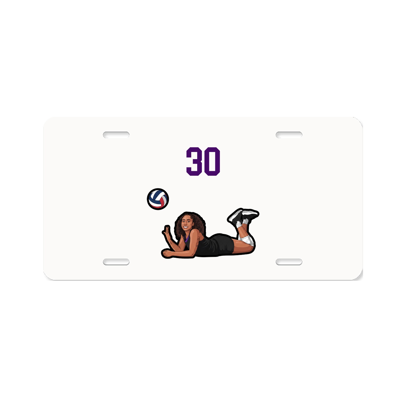 License Plate — Number Top in Classic