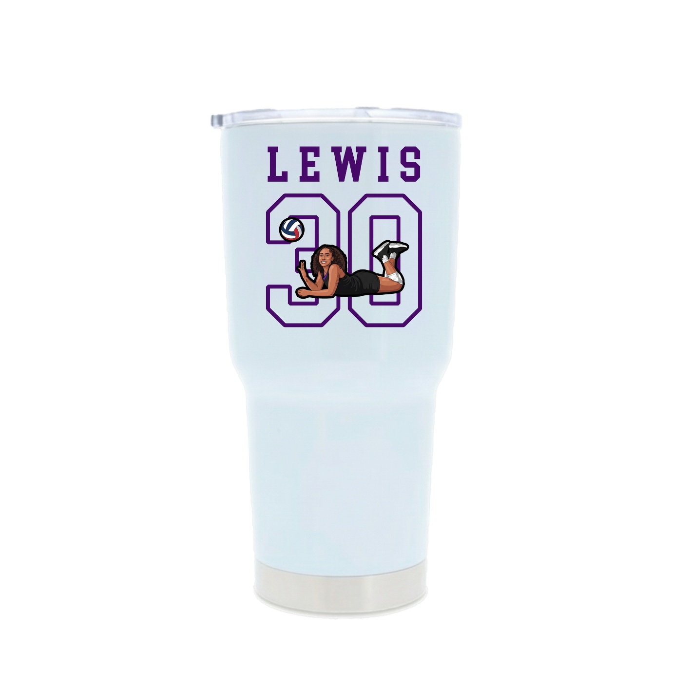 30oz Stainless Steel Tumbler — Shirsey in White