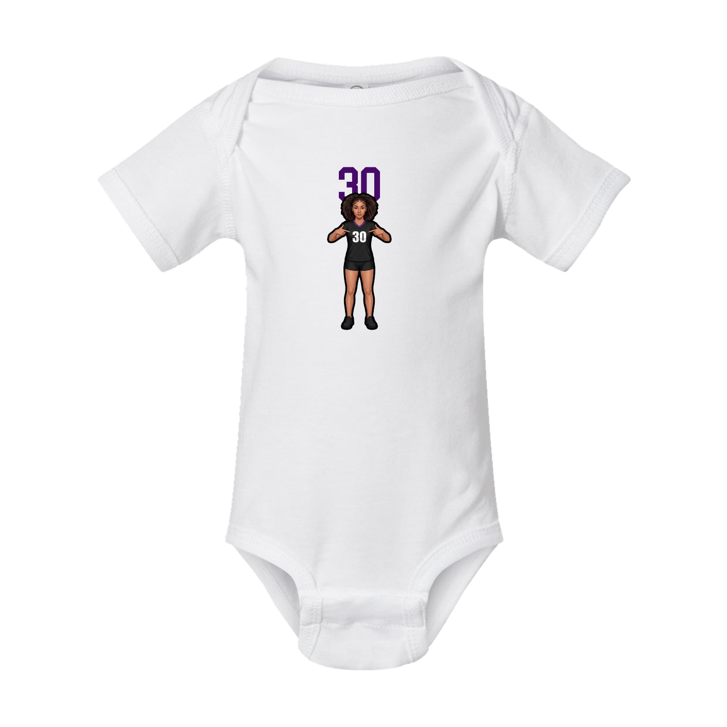 Baby Onesie — Number Top in White