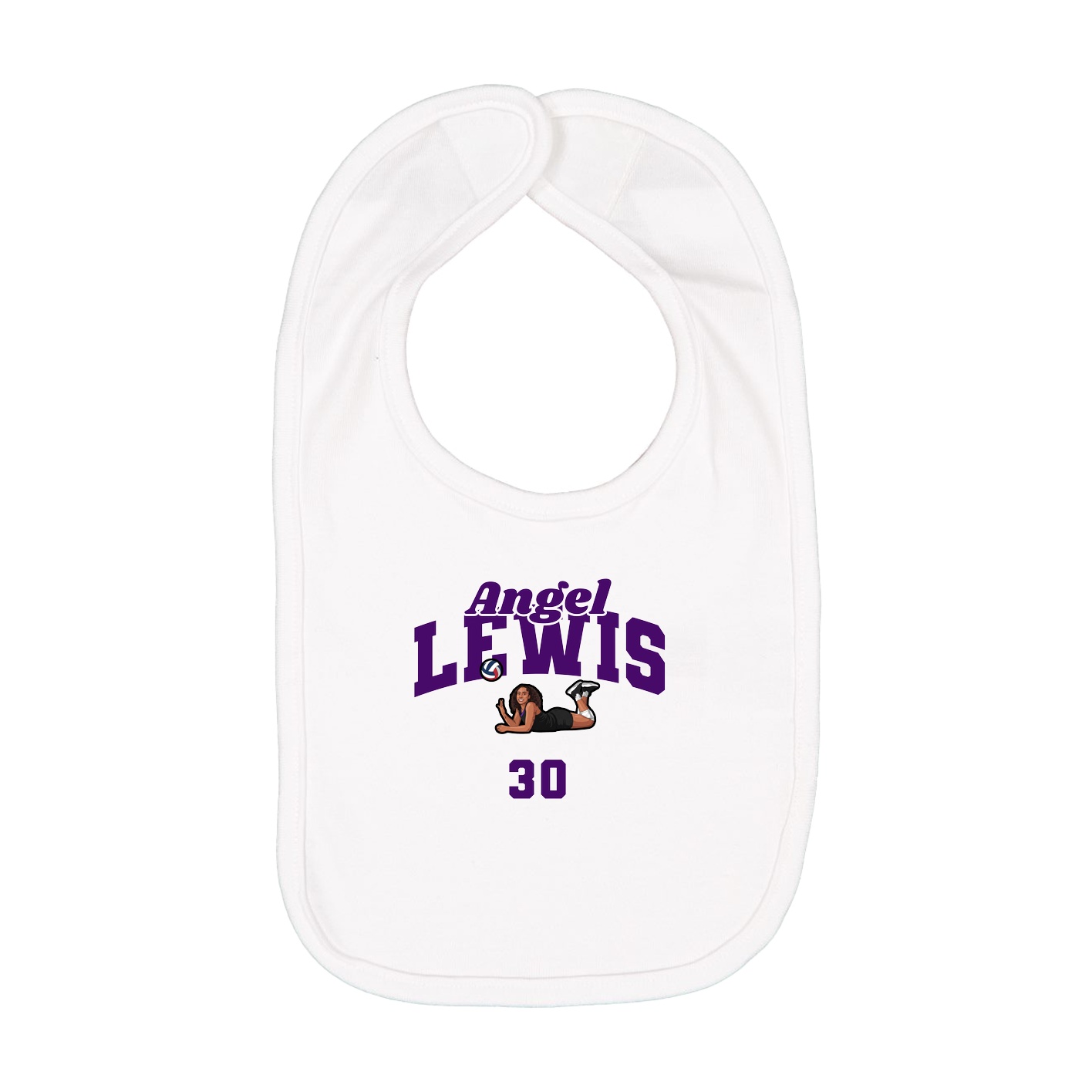 Infant Bib — Signature Arch in White