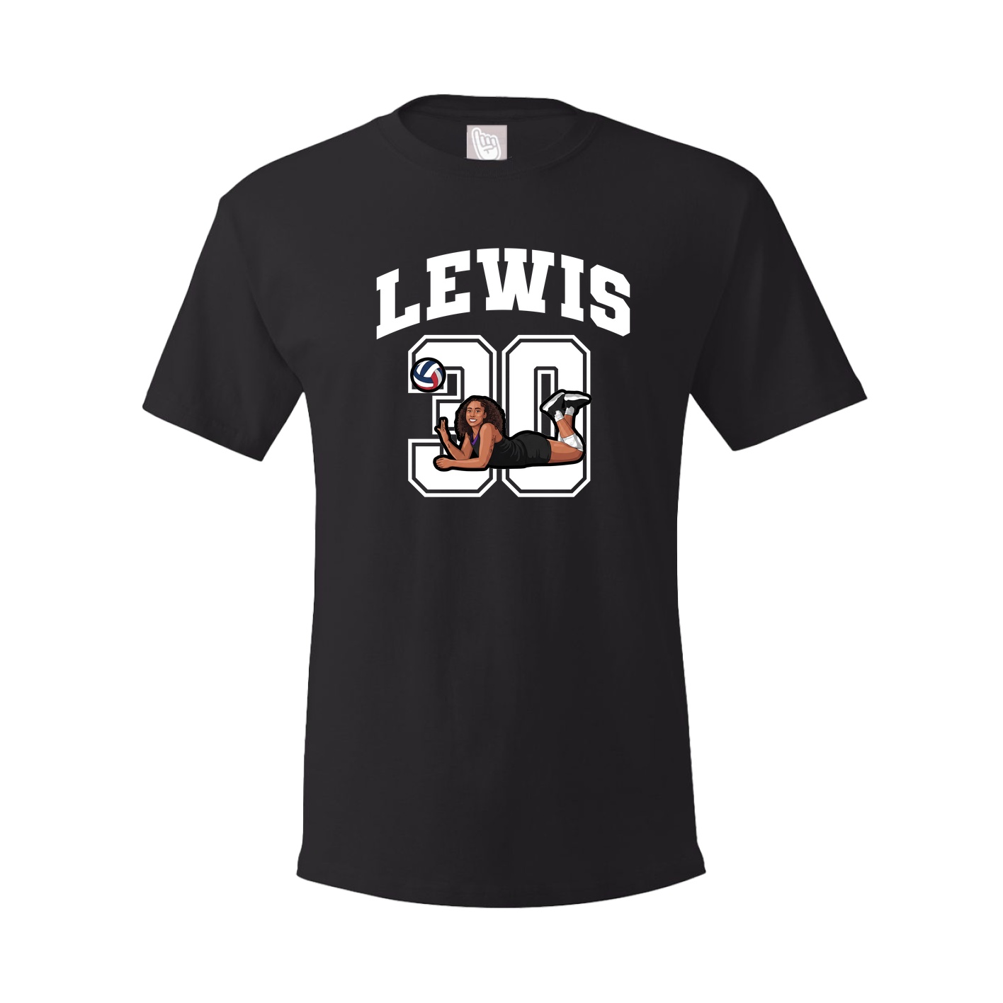 Youth Tee — Number in Black