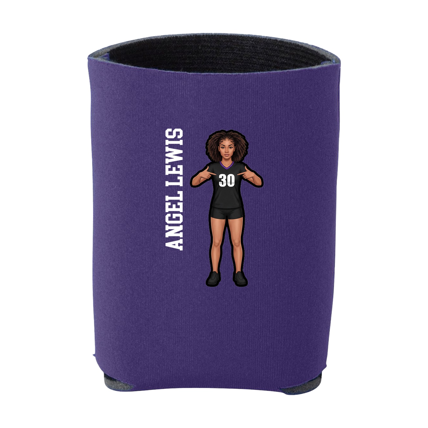 Can Holder — Name Vertical in Purple