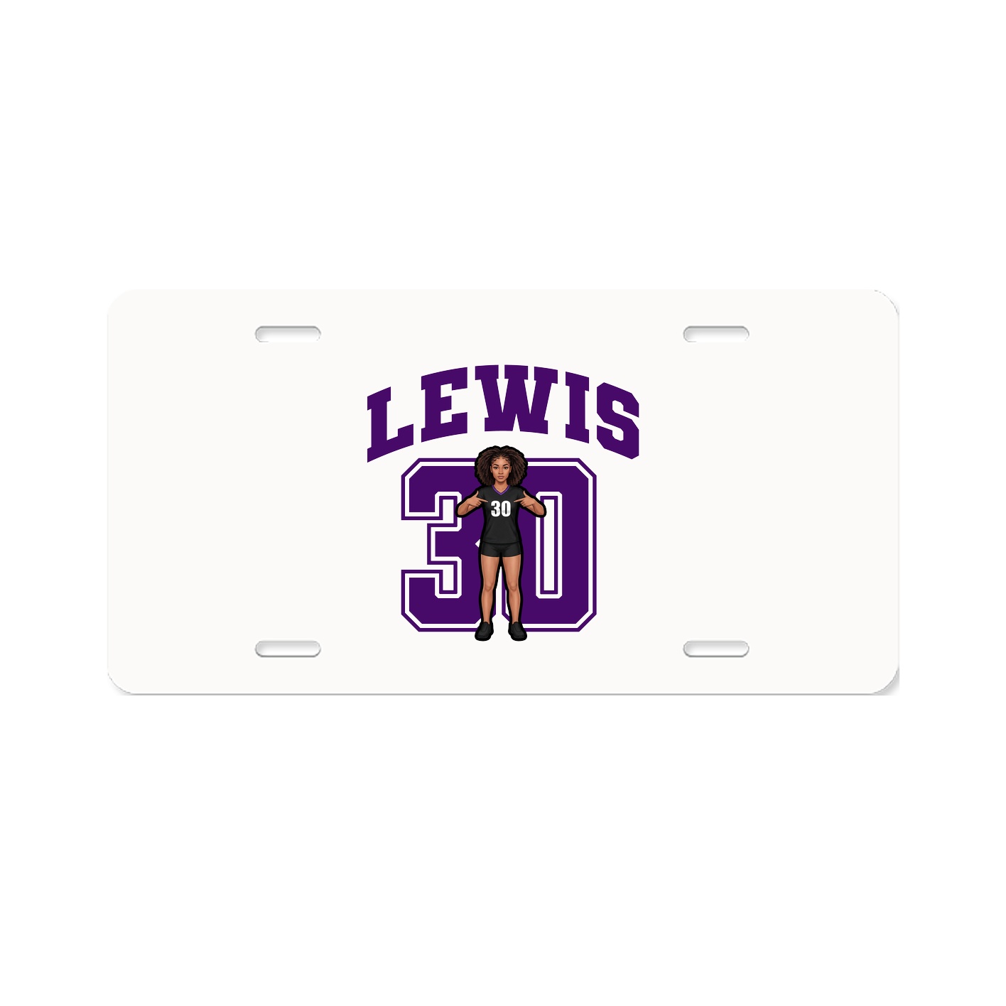 License Plate — Number in Classic