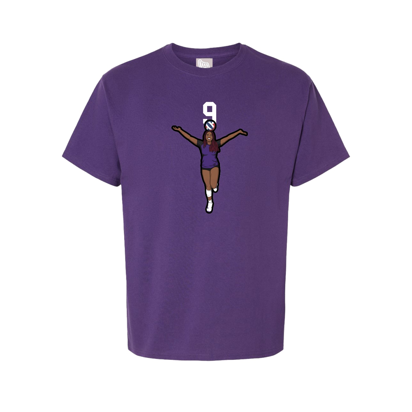 Youth Tee — Number Top in Purple