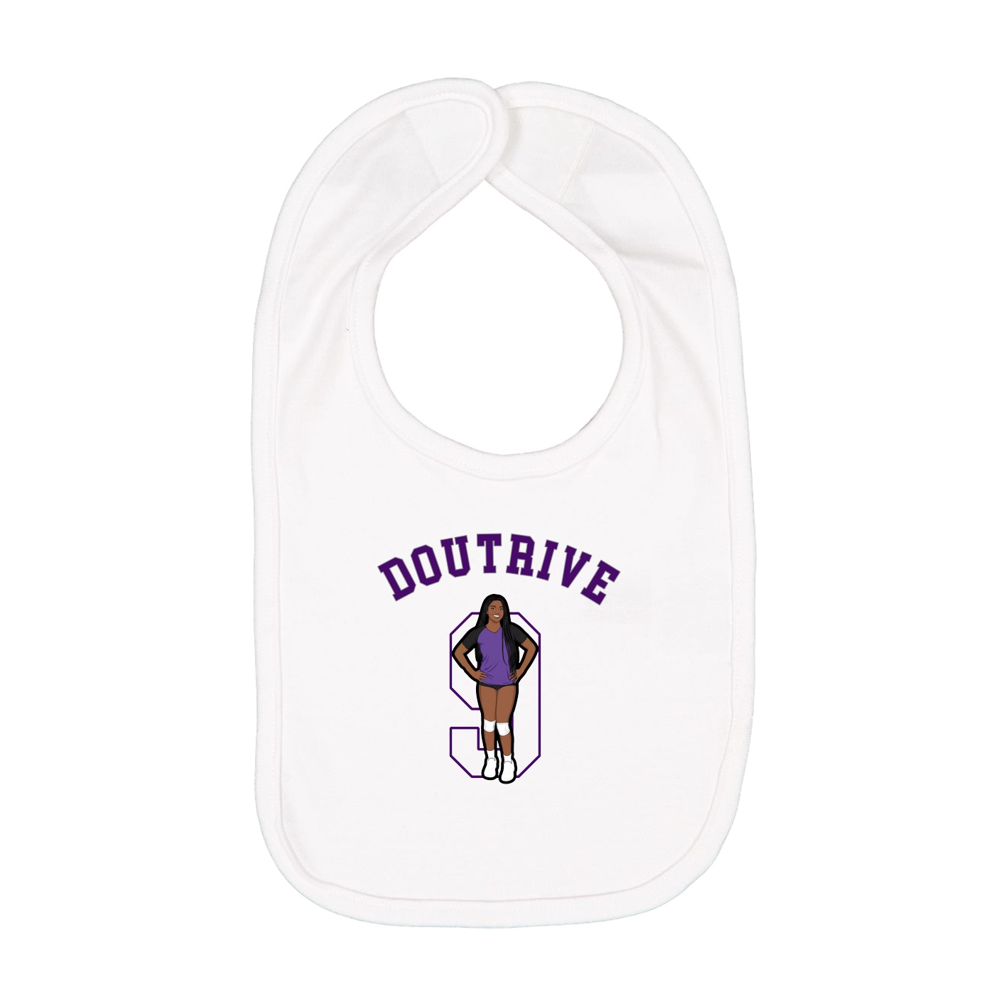Infant Bib — Shirsey Arch in White