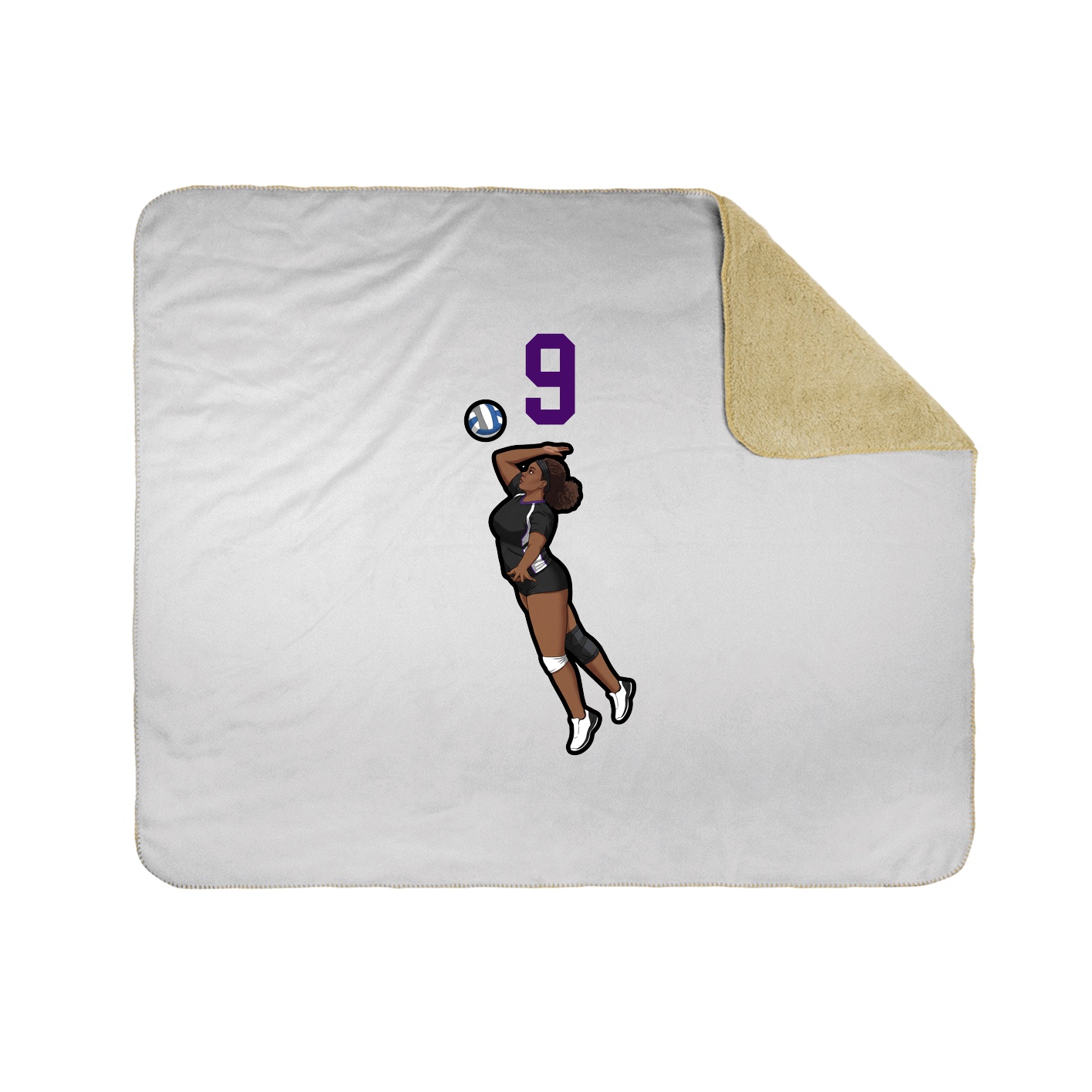Throw Blanket — Number Top in White