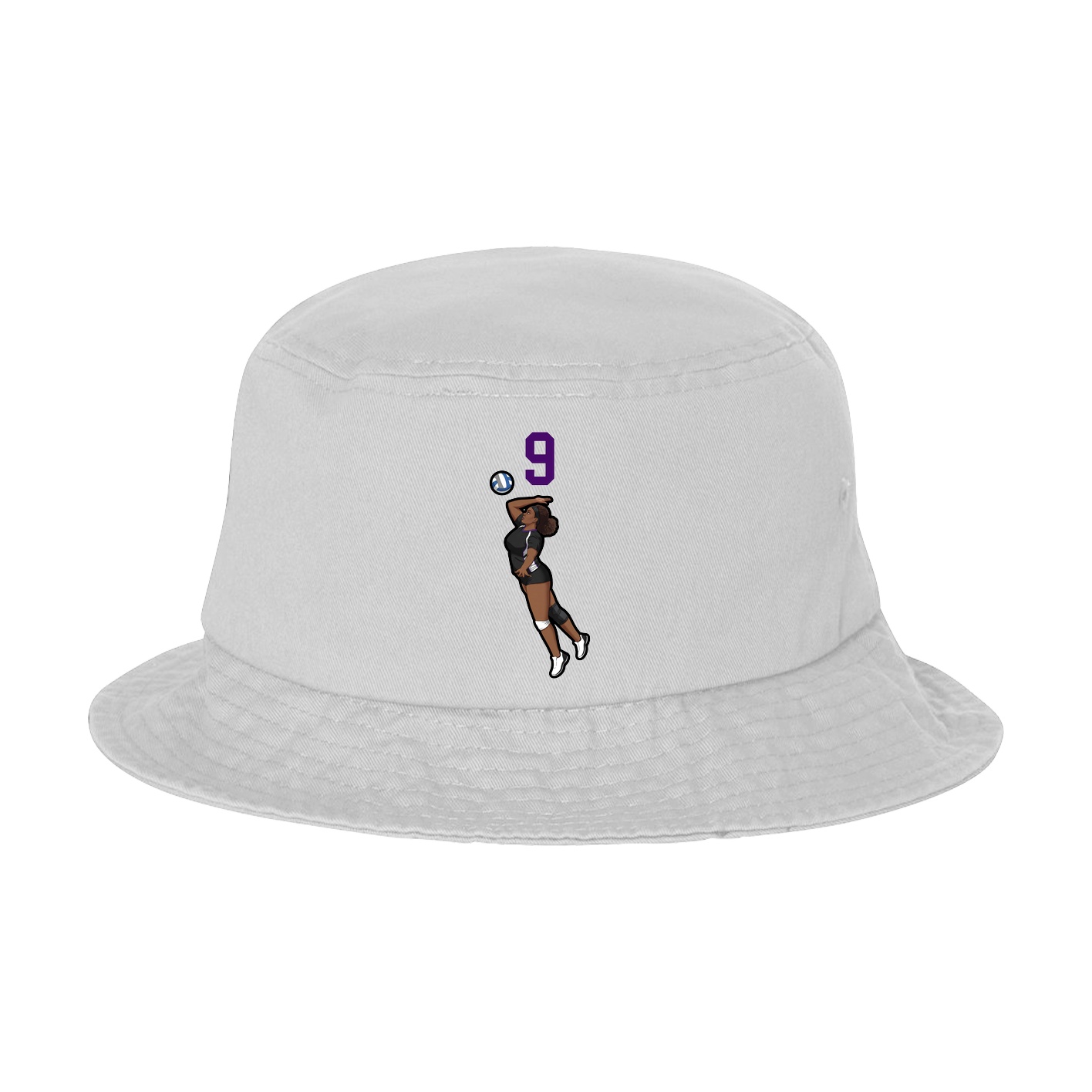 Bucket Cap — Number Top in White
