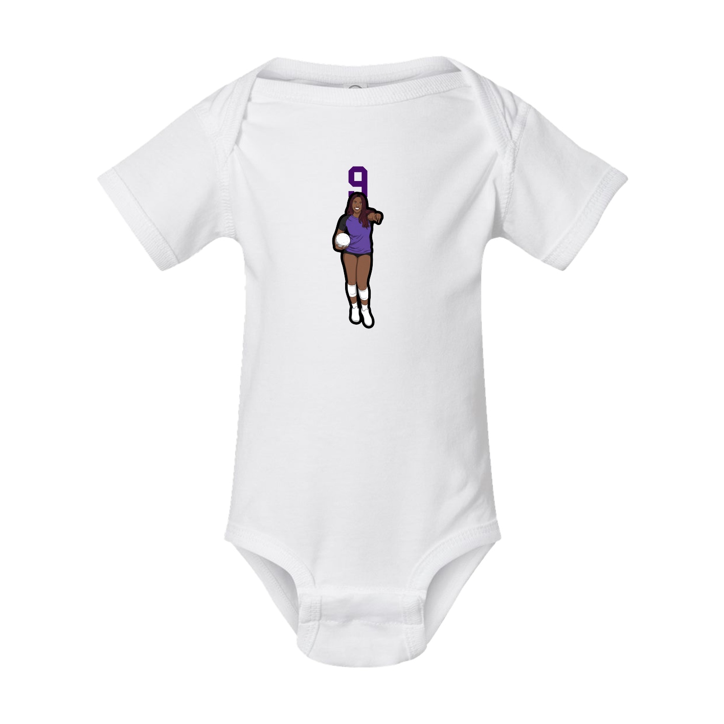 Baby Onesie — Number Top in White