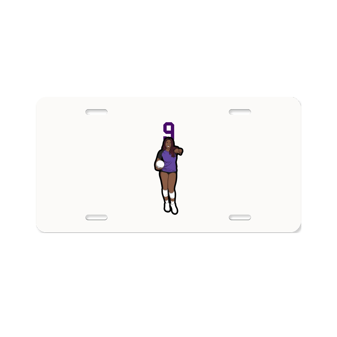License Plate — Number Top in Classic