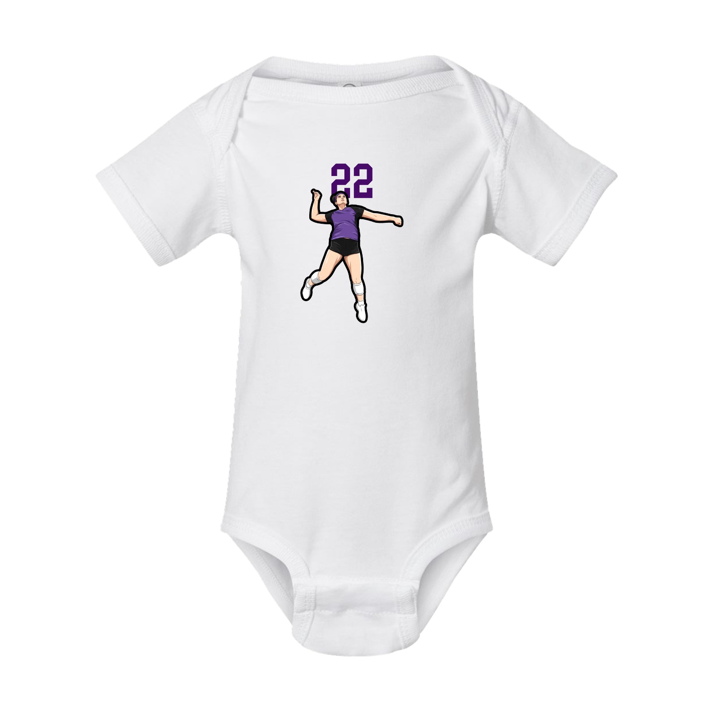 Baby Onesie — Number Top in White
