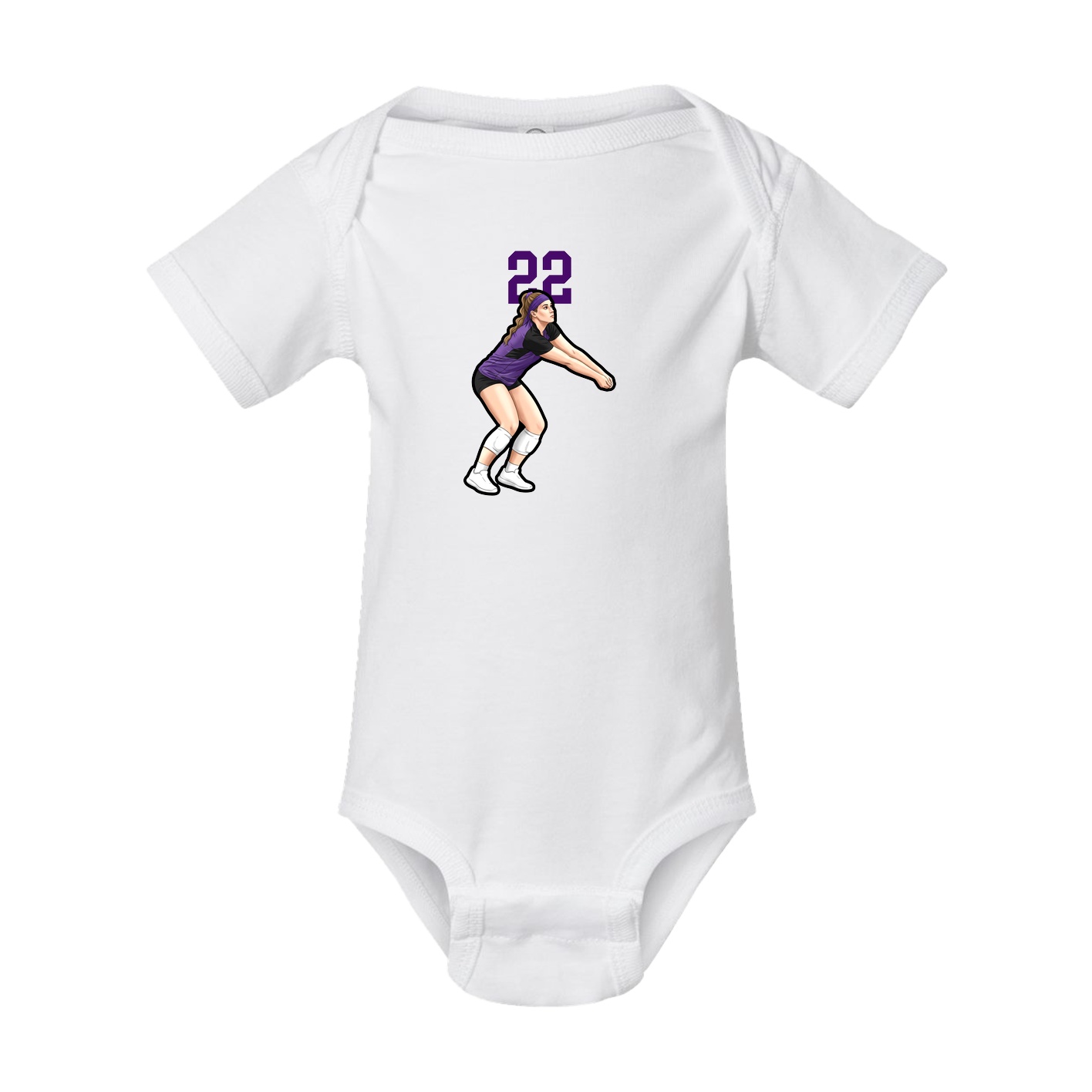 Baby Onesie — Number Top in White