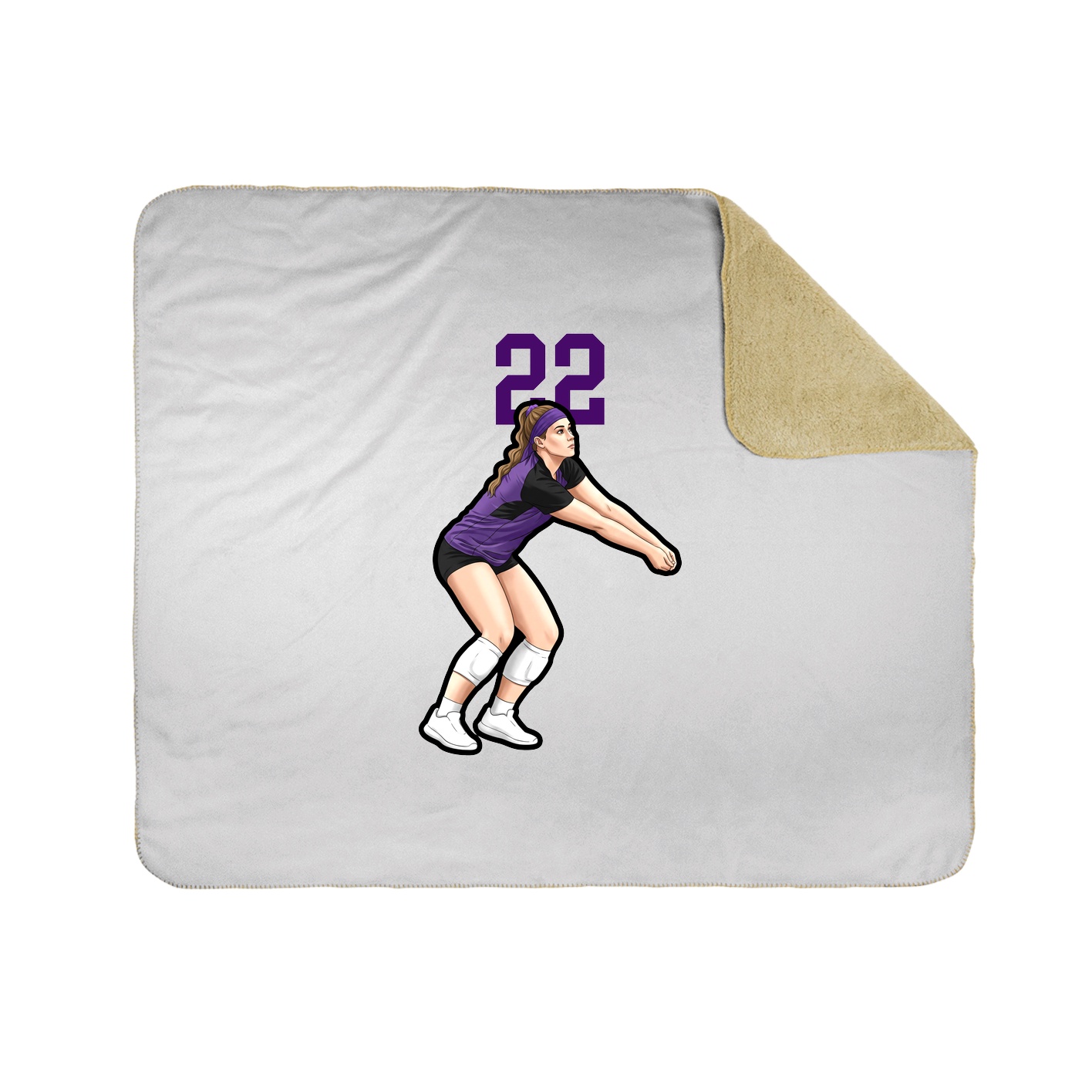 Throw Blanket — Number Top in White