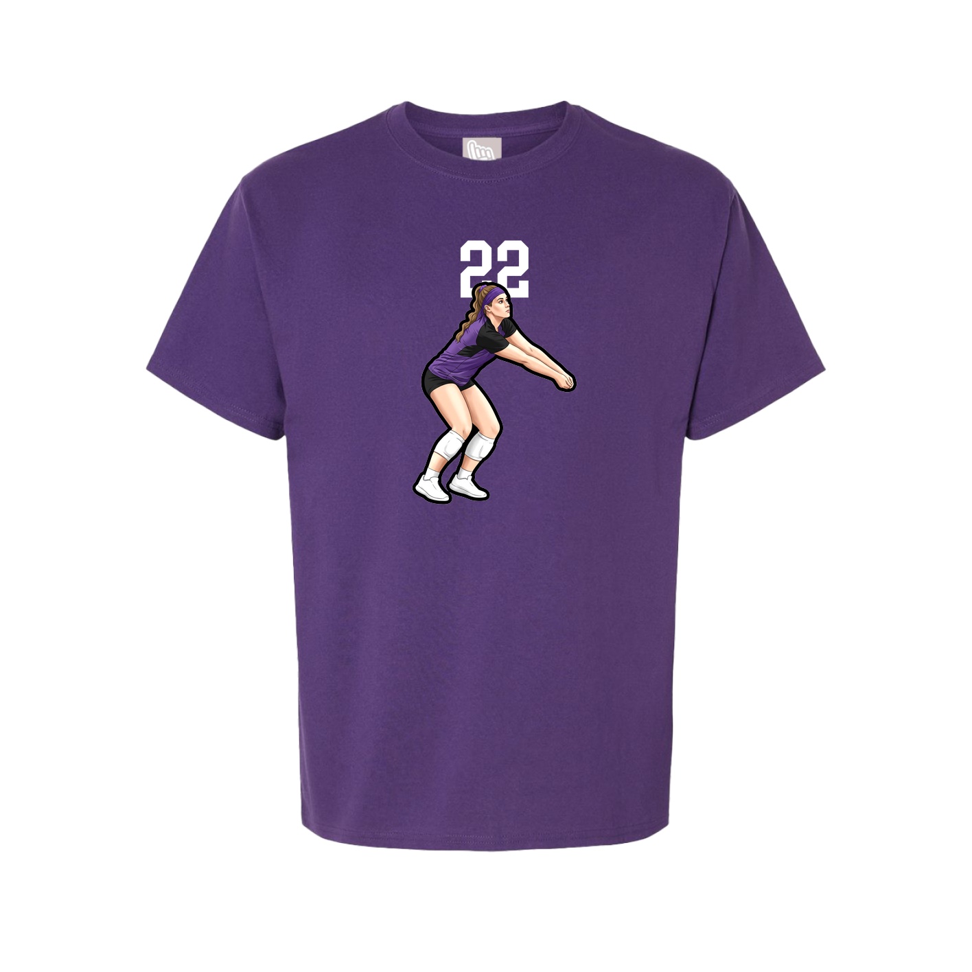 Youth Tee — Number Top in Purple