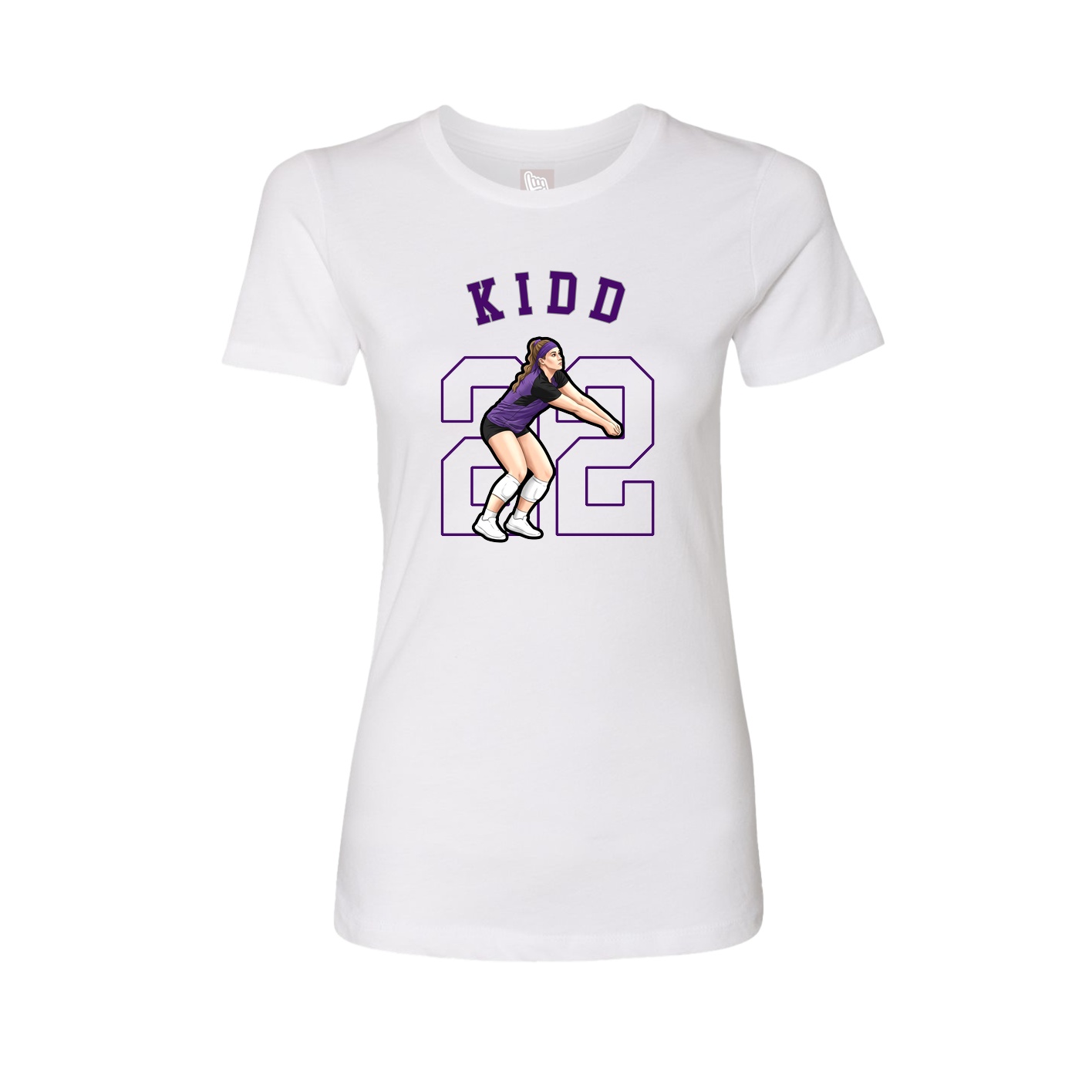 Fitted Women's Tee — Shirsey Arch in White