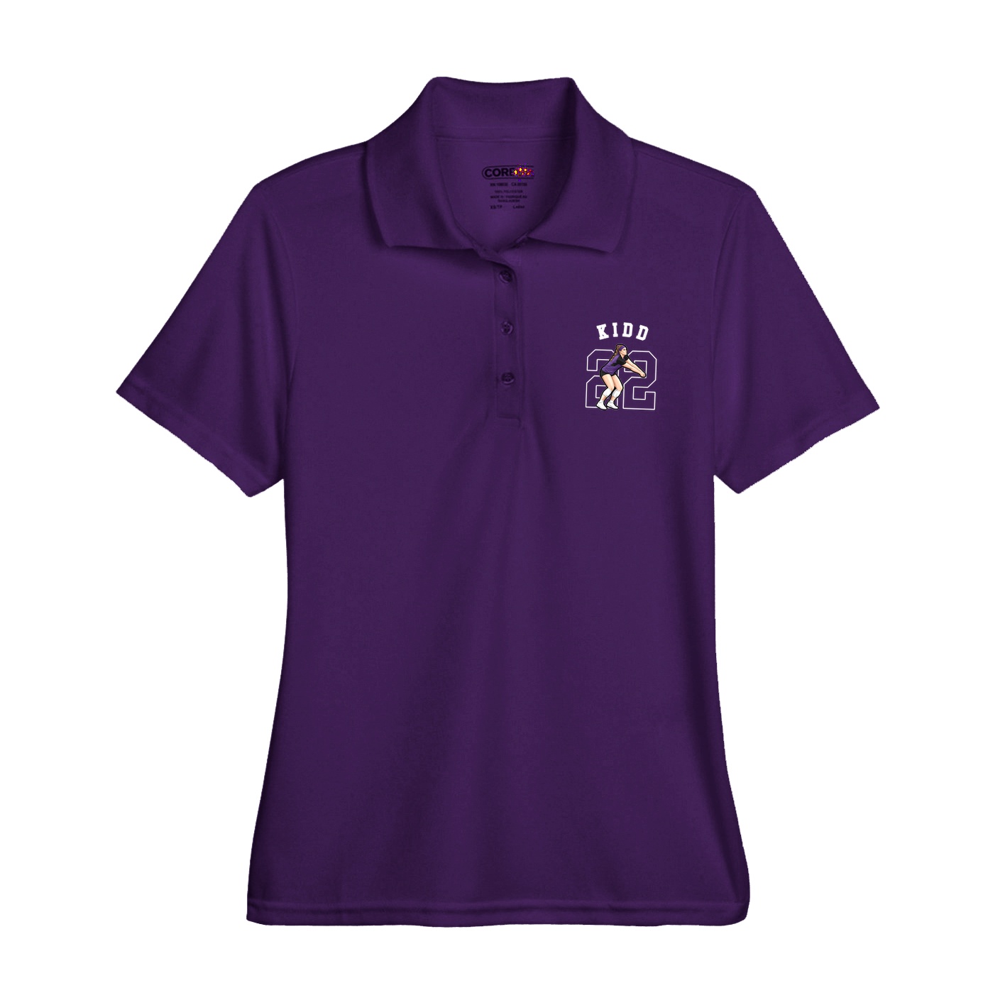 Womens Performance Polo — Shirsey Arch in Purple