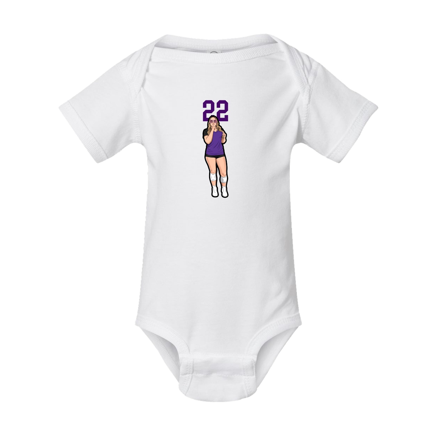 Baby Onesie — Number Top in White