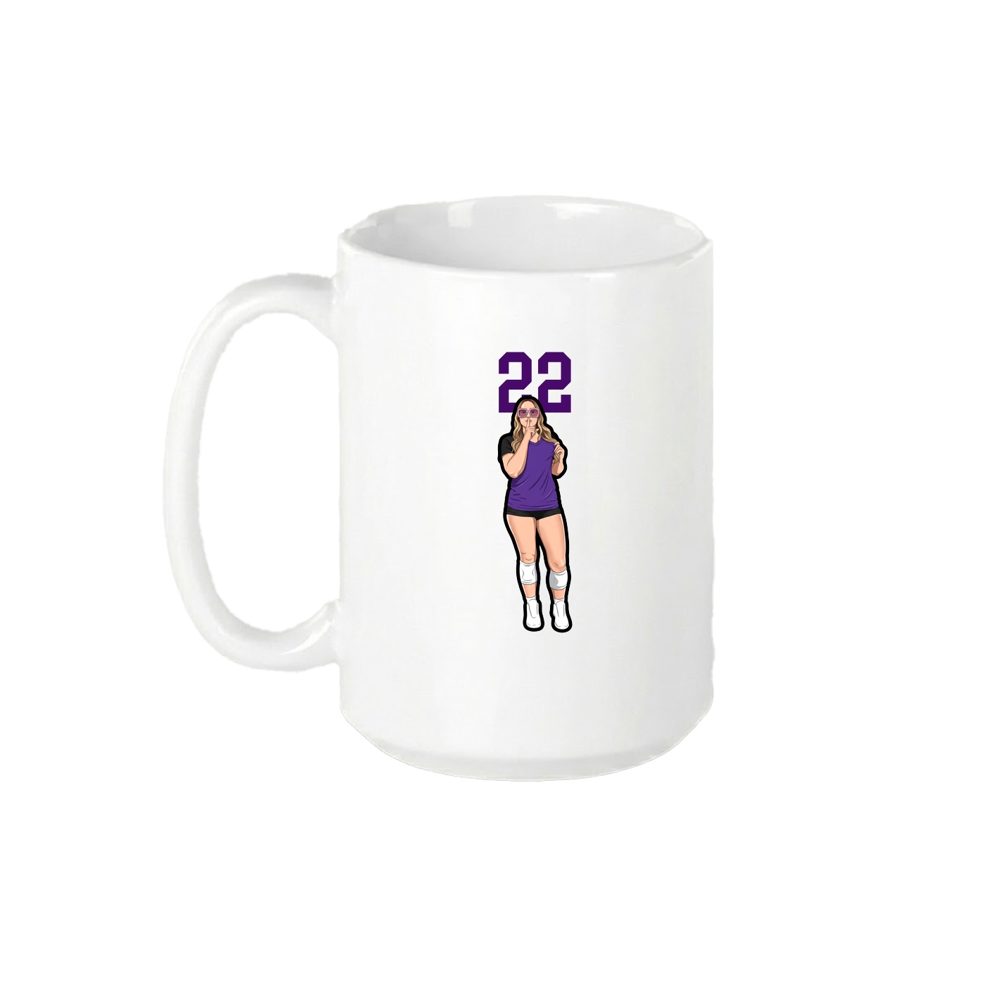 15oz Coffee Mug — Number Top in White