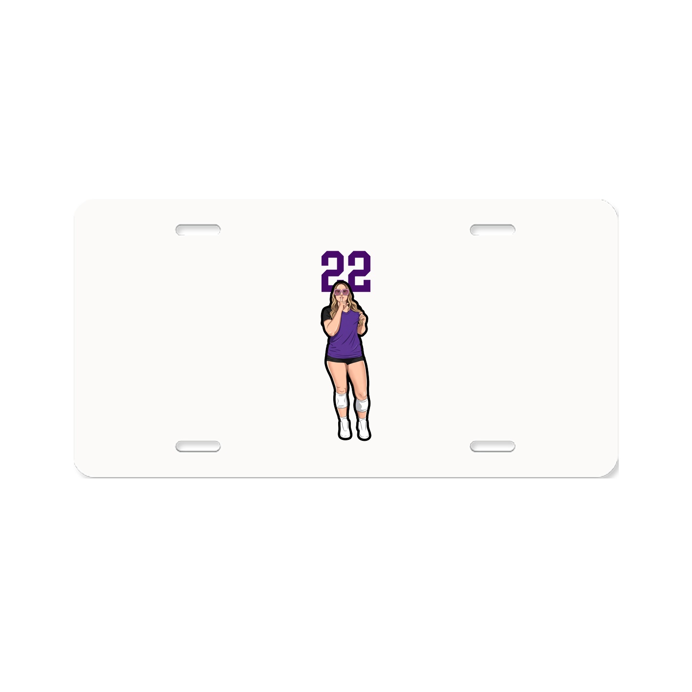 License Plate — Number Top in Classic