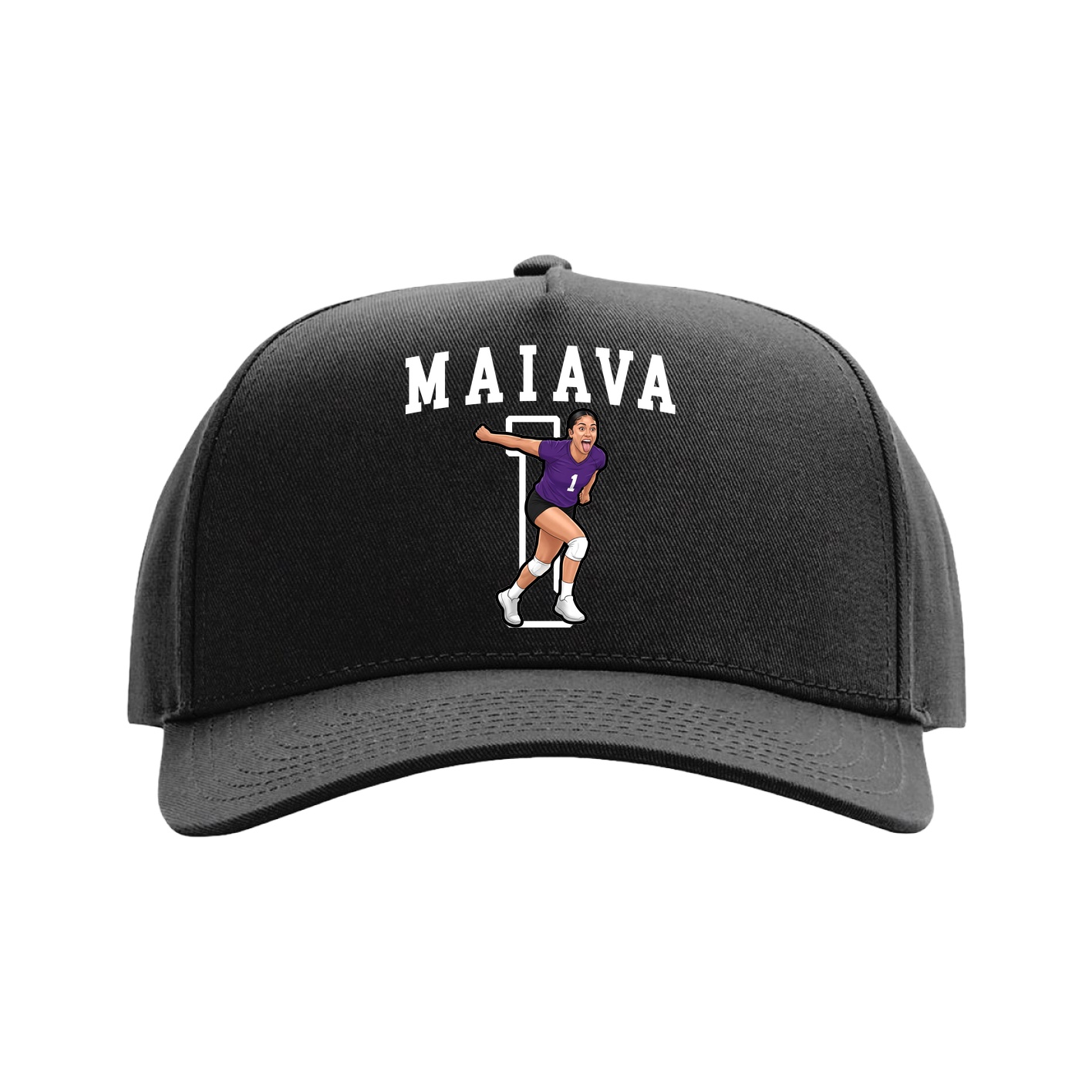 Full Fabric Five-Panel Champ Cap — Shirsey in Black