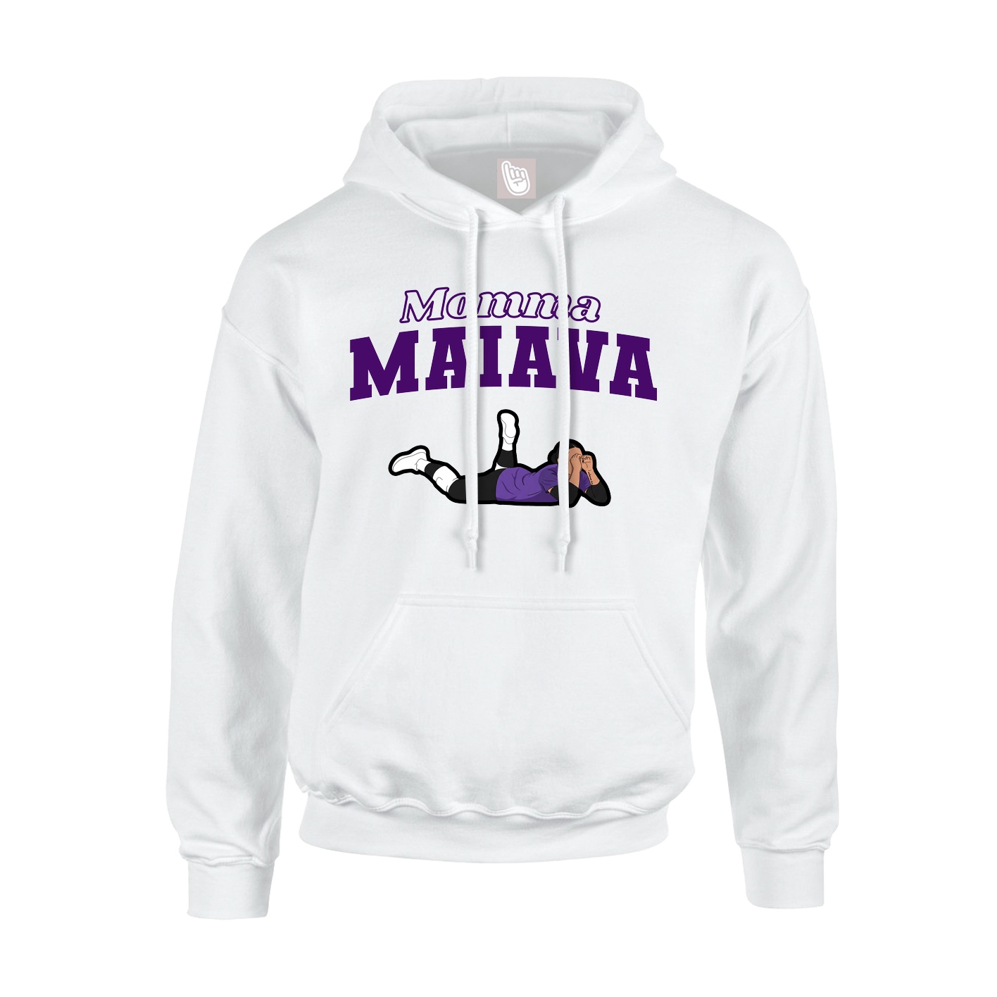 Youth Hoodie — Mothers Day Block in White