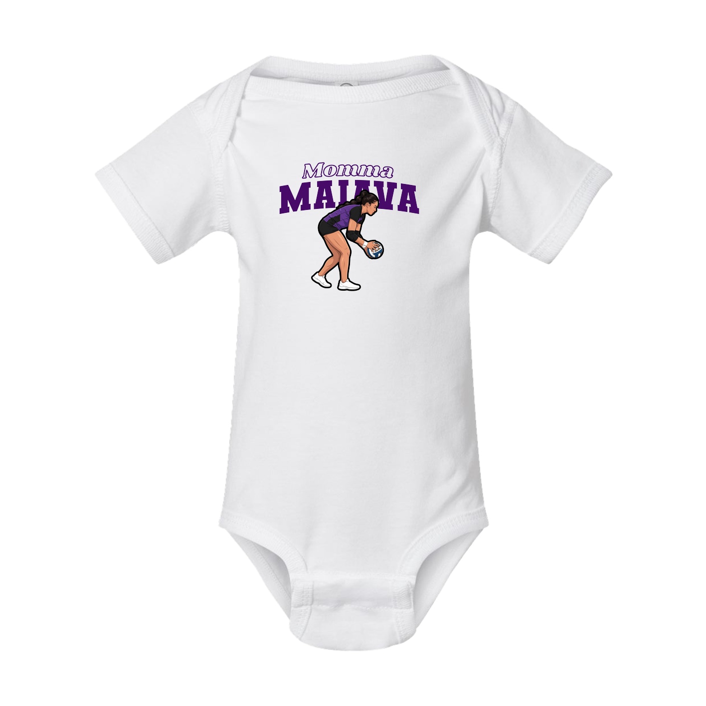 Baby Onesie — Mothers Day Block in White