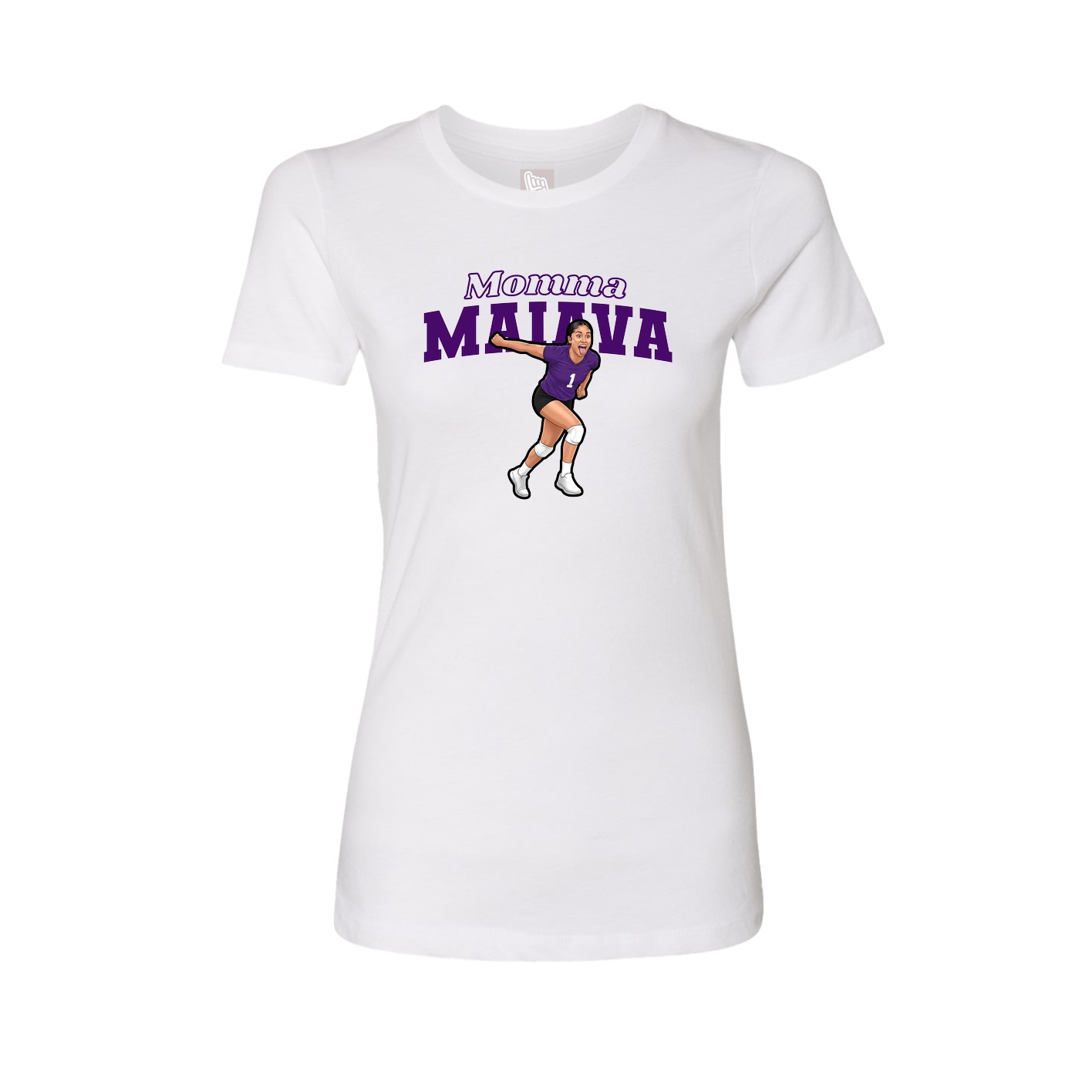 Womens Tee — Mothers Day Block in White