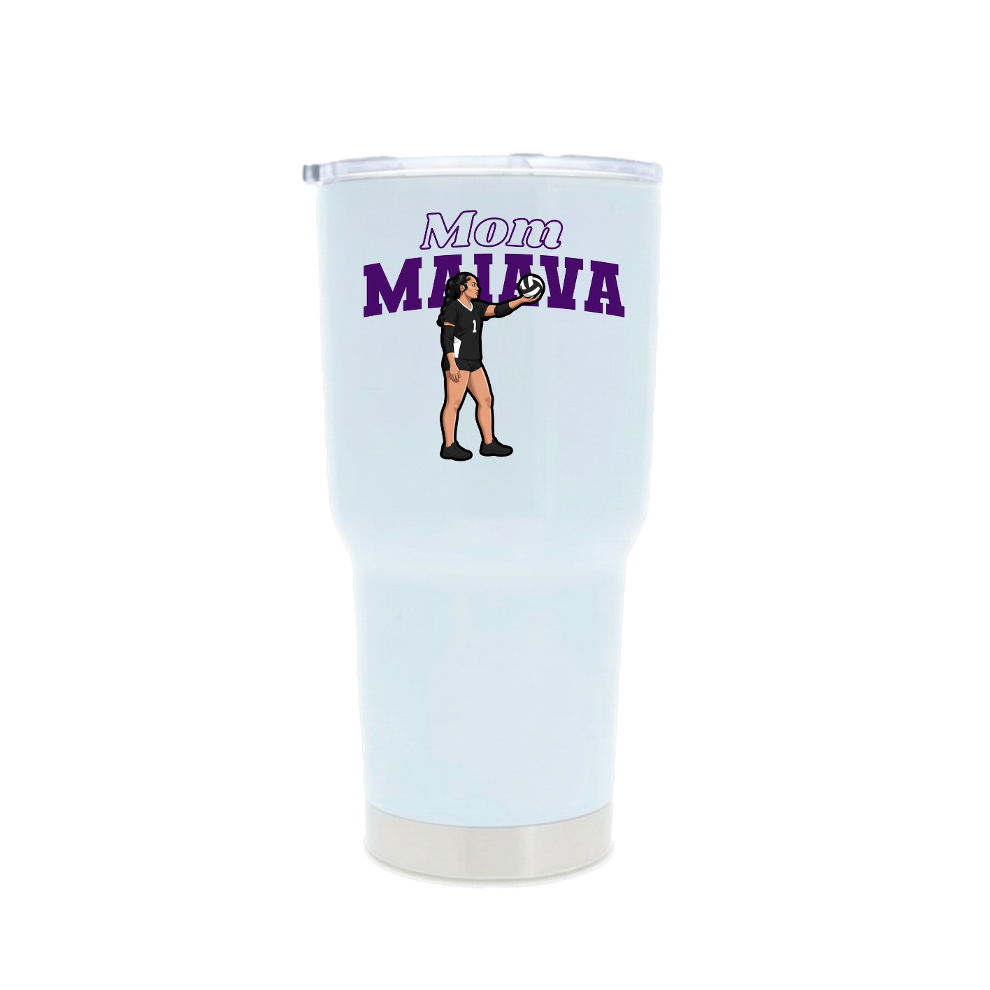 30oz Stainless Steel Tumbler — Mothers Day Block in White