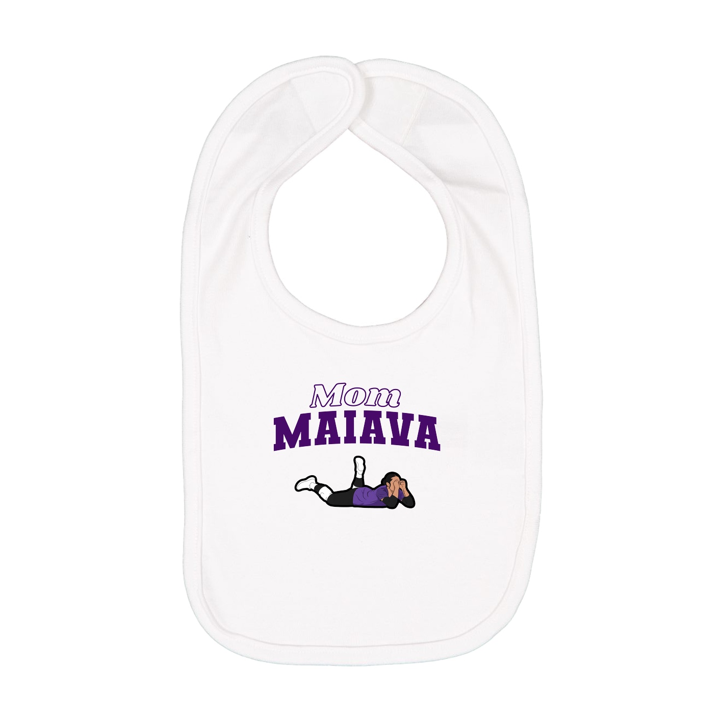 Infant Bib — Mothers Day Block in White