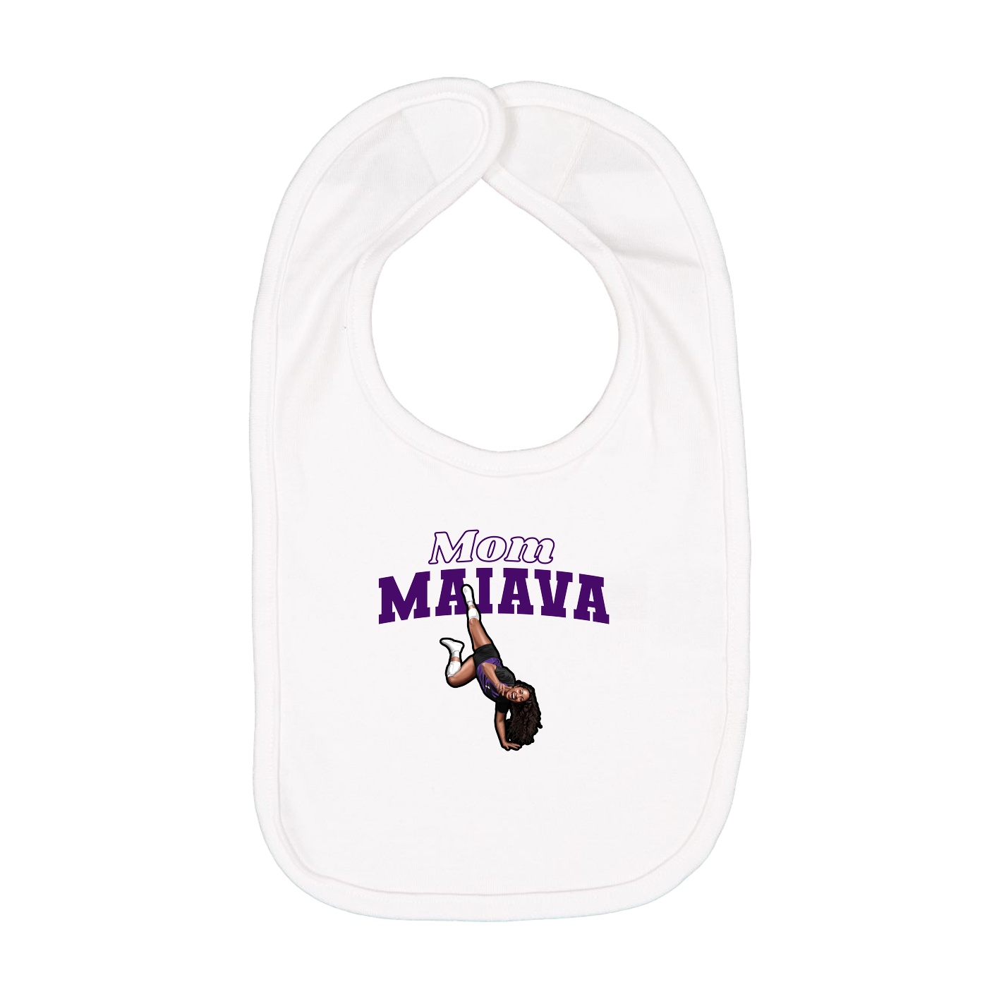 Infant Bib — Mothers Day Block in White