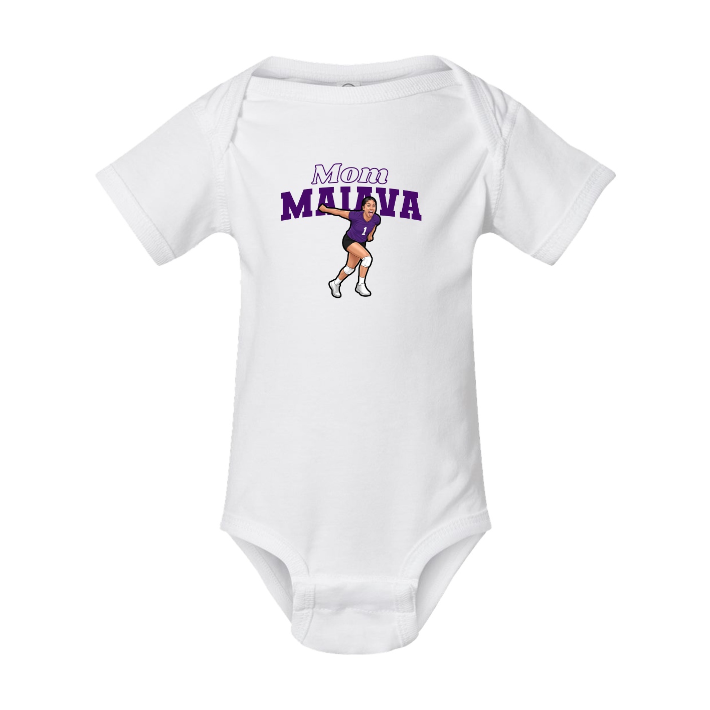 Baby Onesie — Mothers Day Block in White