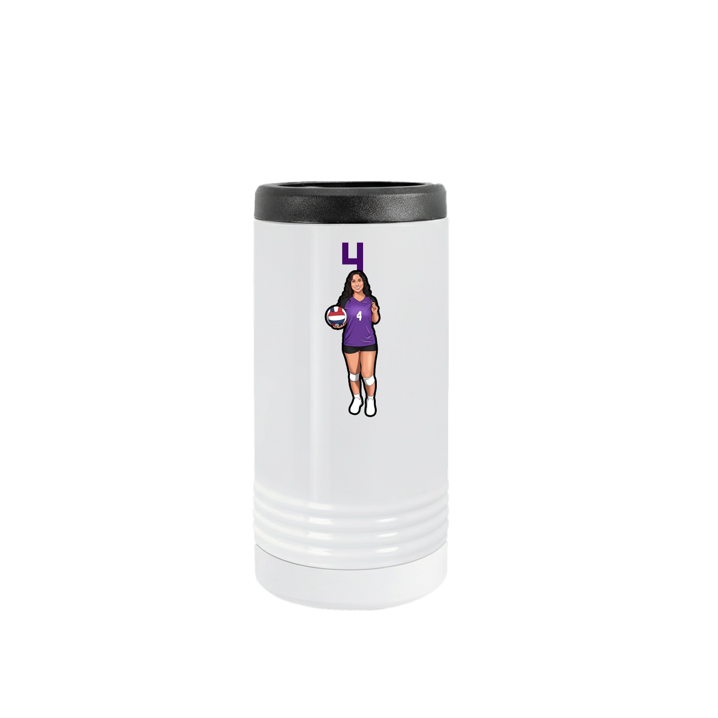 Slim Beverage Holder — Number Top in White