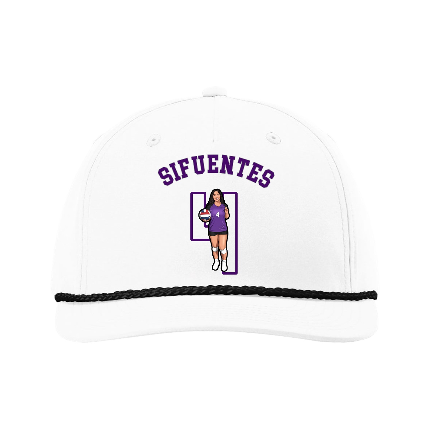 Five-Panel Classic Rope Cap — Shirsey Arch in White