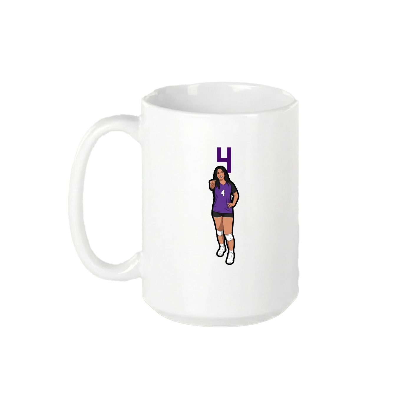 15oz Coffee Mug — Number Top in White