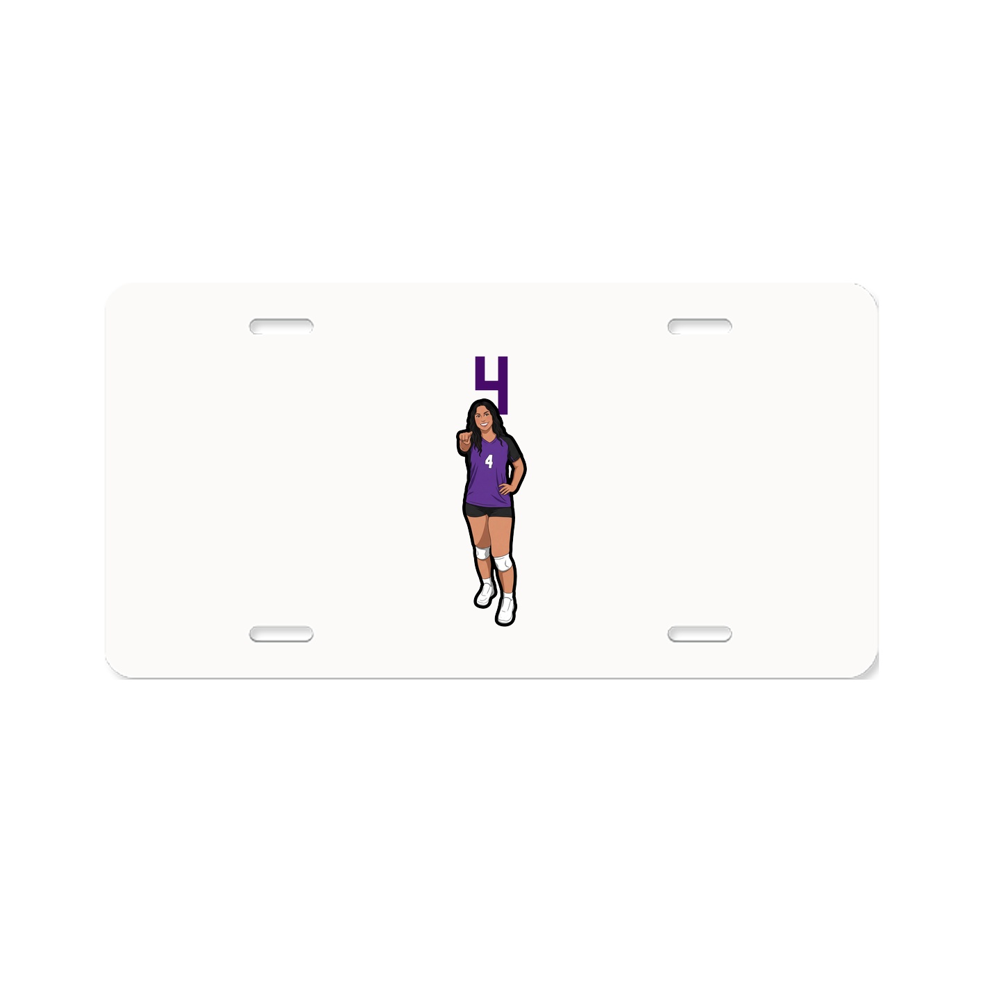License Plate — Number Top in Classic