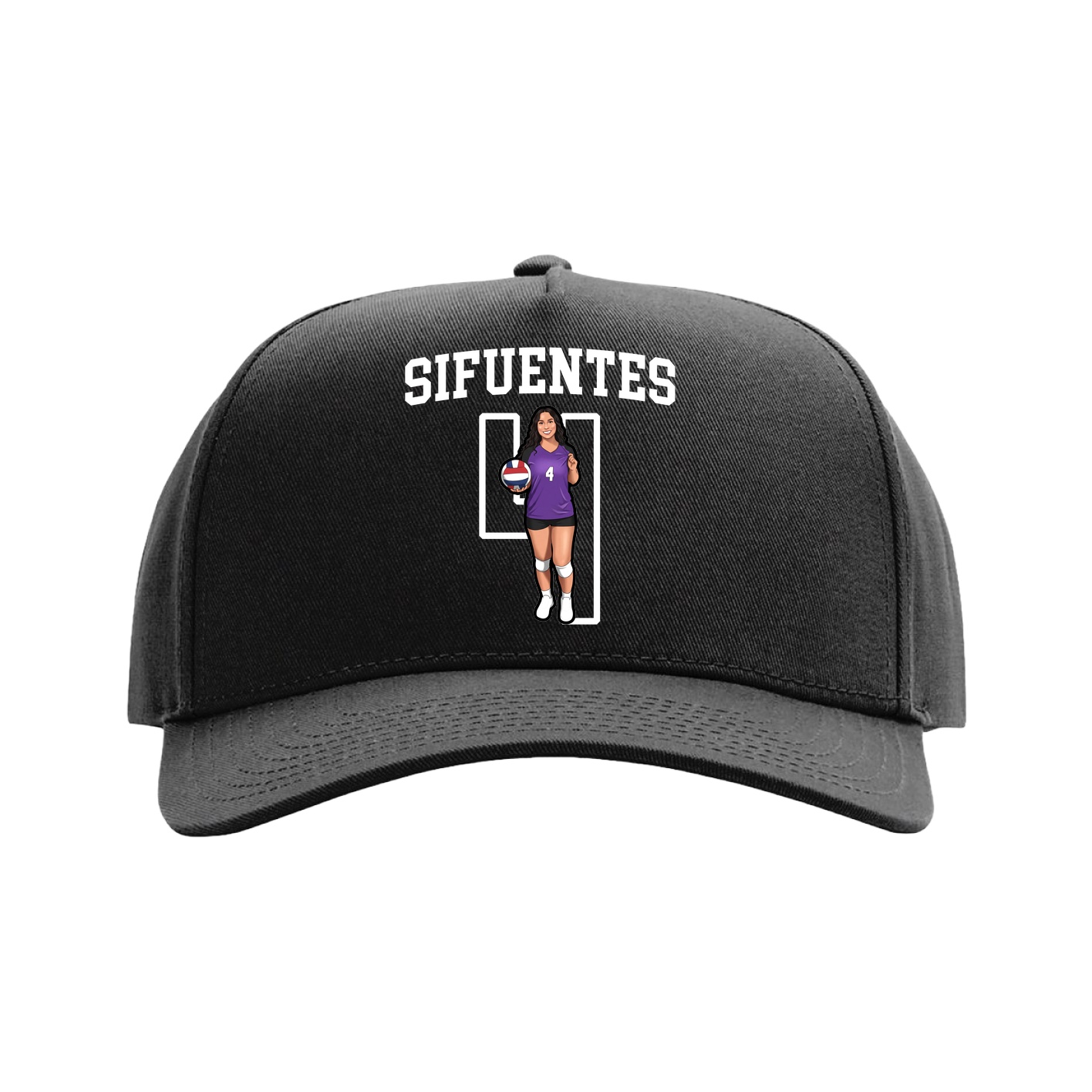 Full Fabric Five-Panel Champ Cap — Shirsey in Black