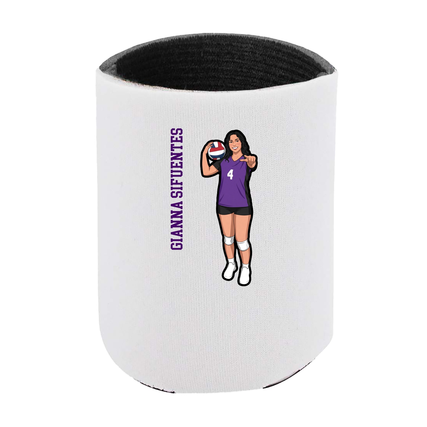 Can Holder — Name Vertical in White
