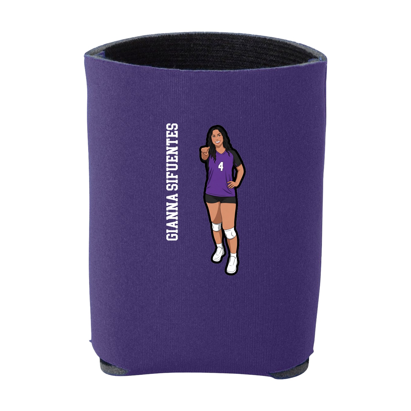 Can Holder — Name Vertical in Purple