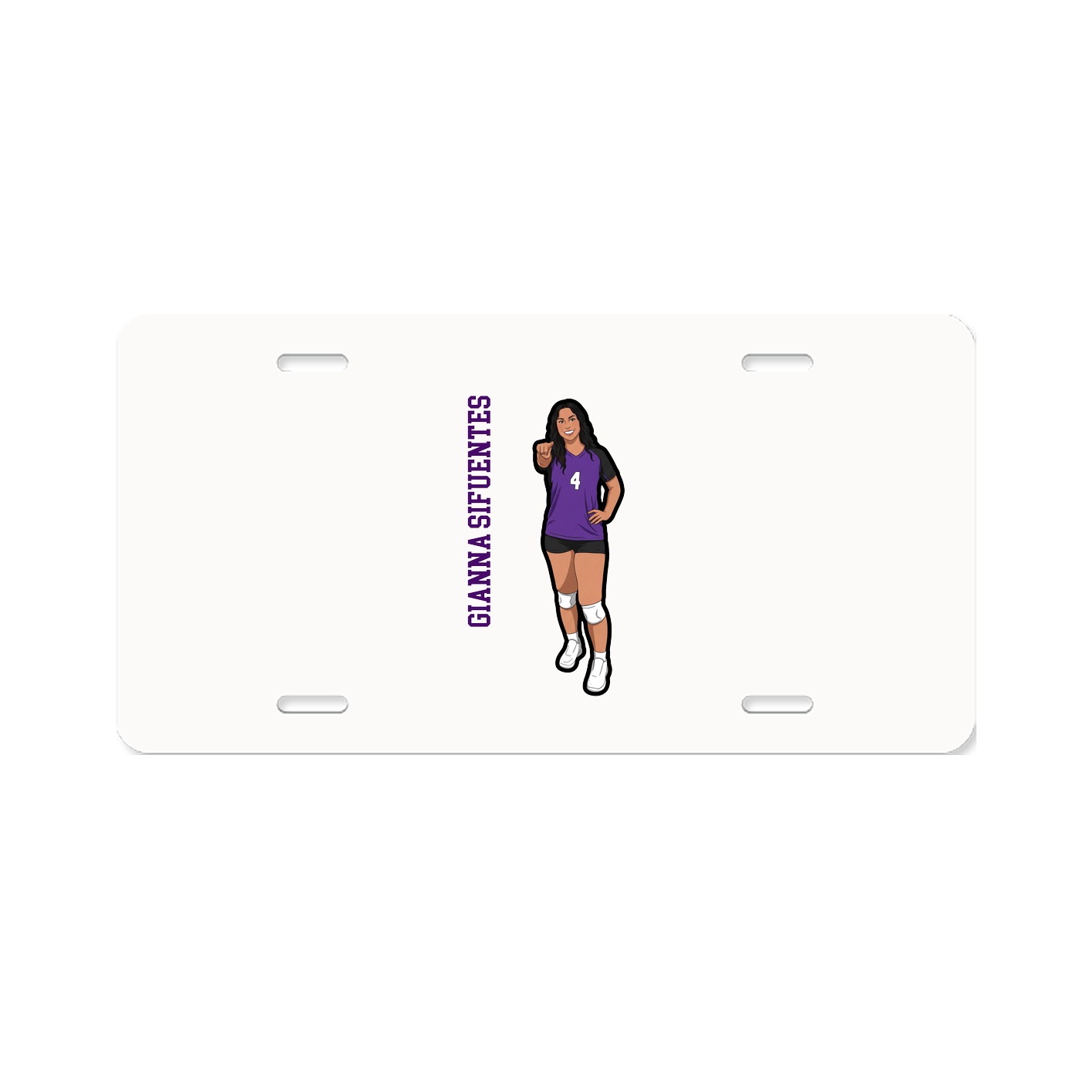 License Plate — Name Vertical in Classic