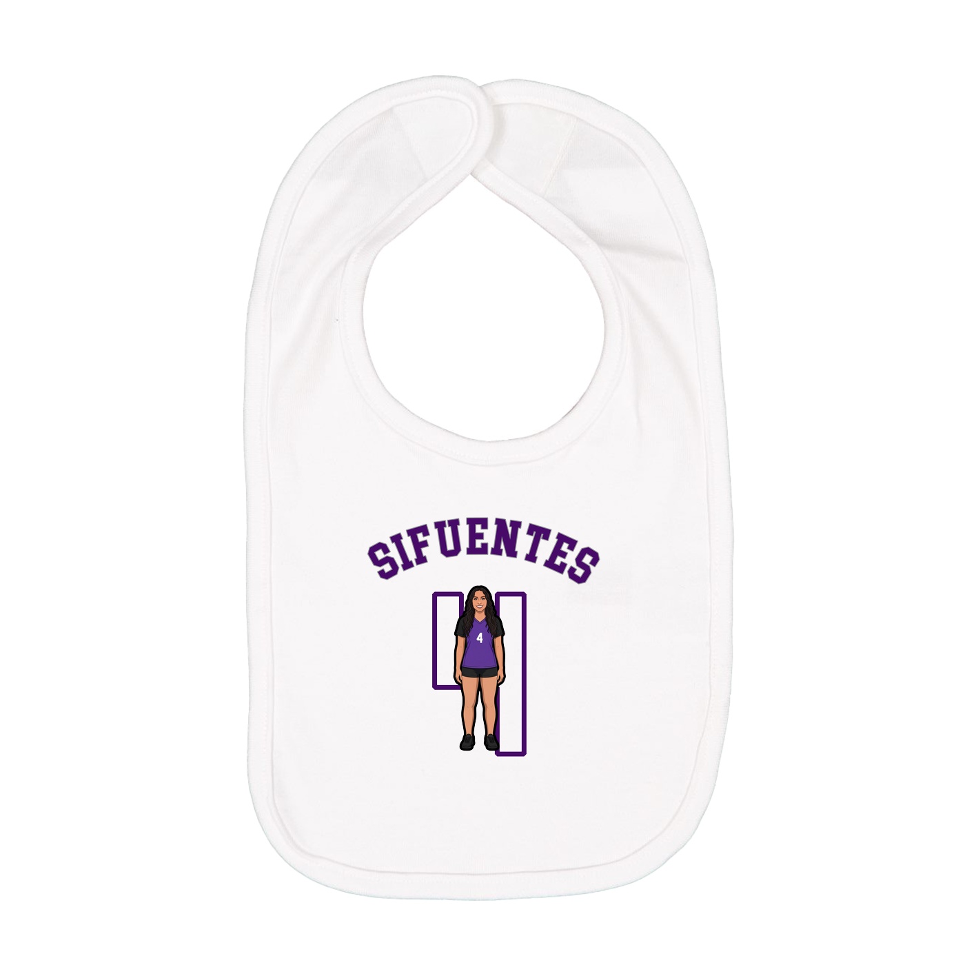 Infant Bib — Shirsey Arch in White