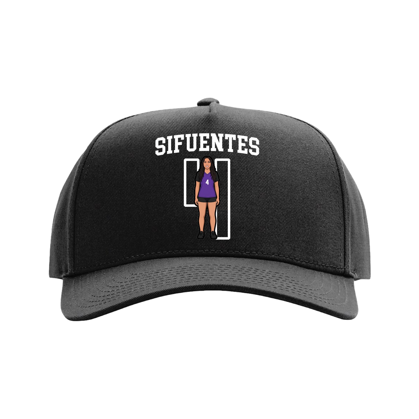 Full Fabric Five-Panel Champ Cap — Shirsey in Black