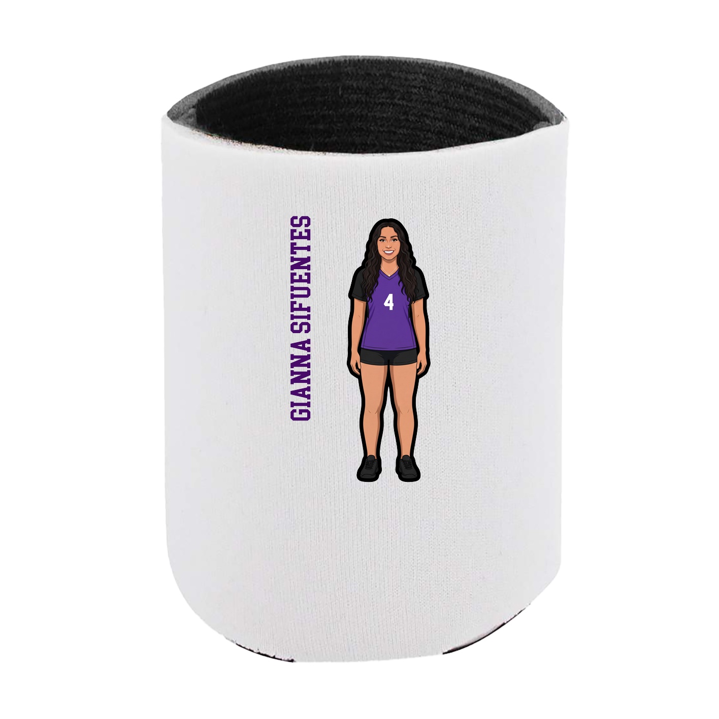 Can Holder — Name Vertical in White