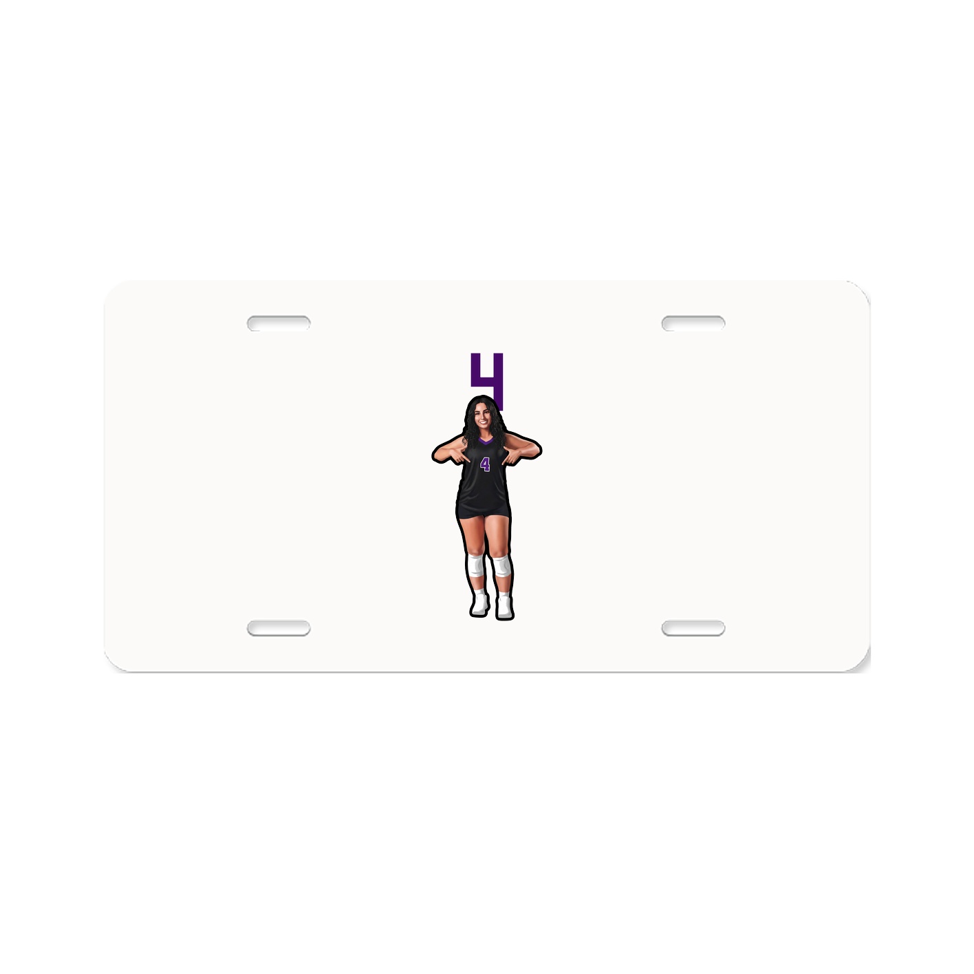License Plate — Number Top in Classic