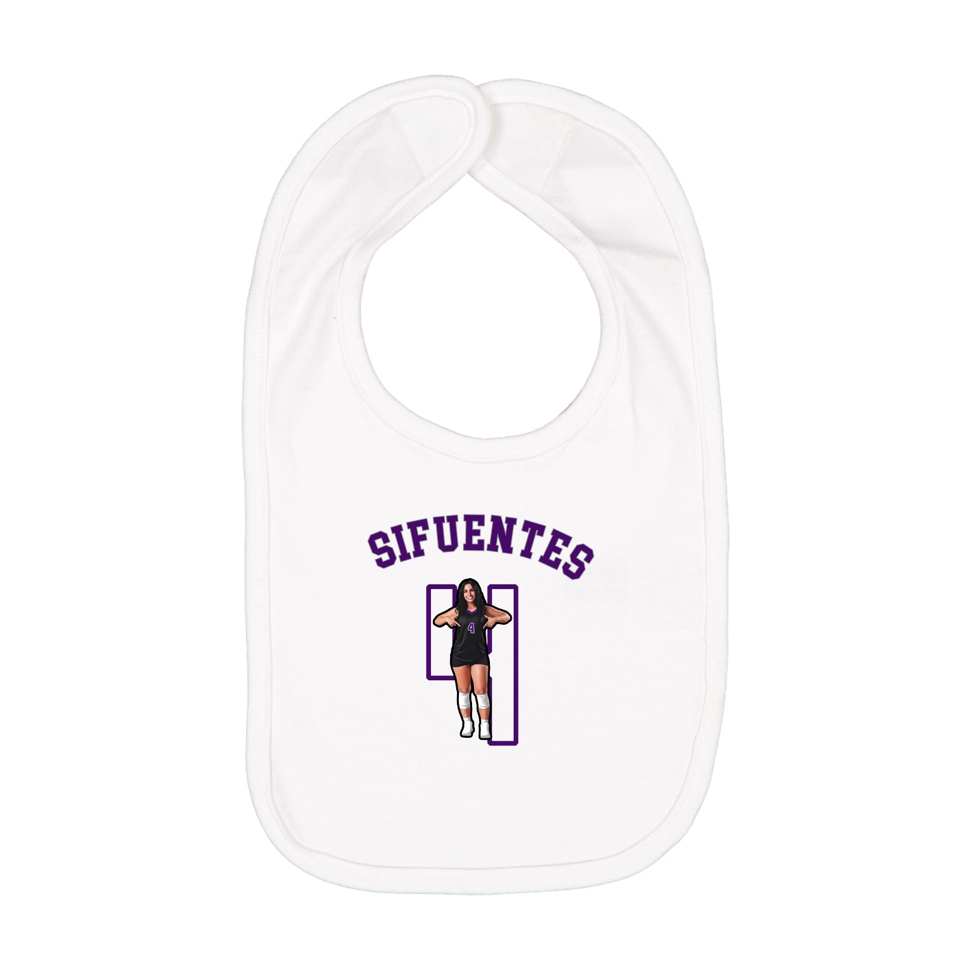 Infant Bib — Shirsey Arch in White