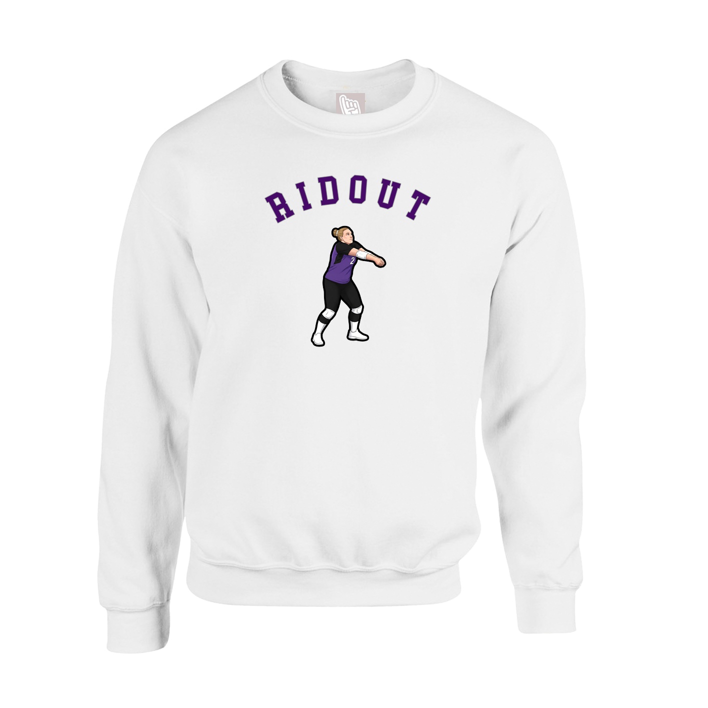 Fleece Crew — Shirsey Arch in White