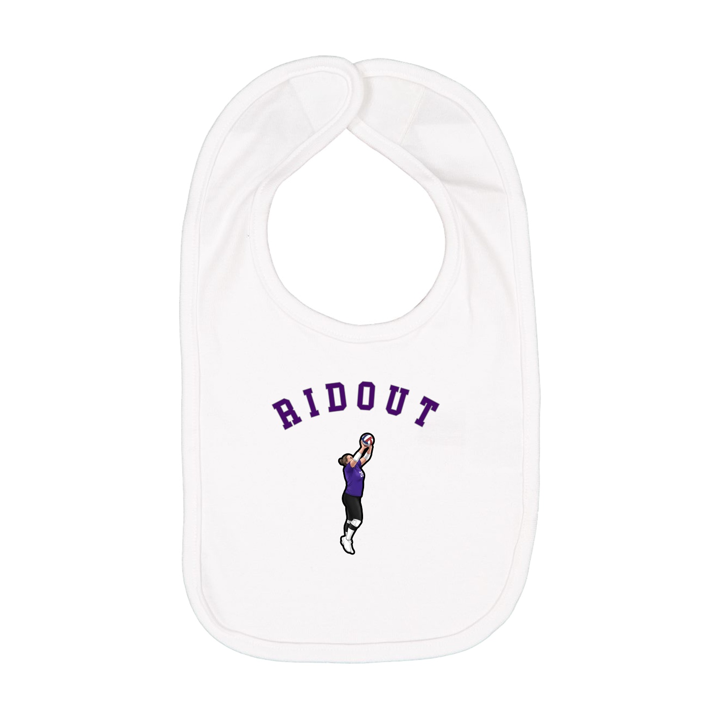 Infant Bib — Shirsey Arch in White