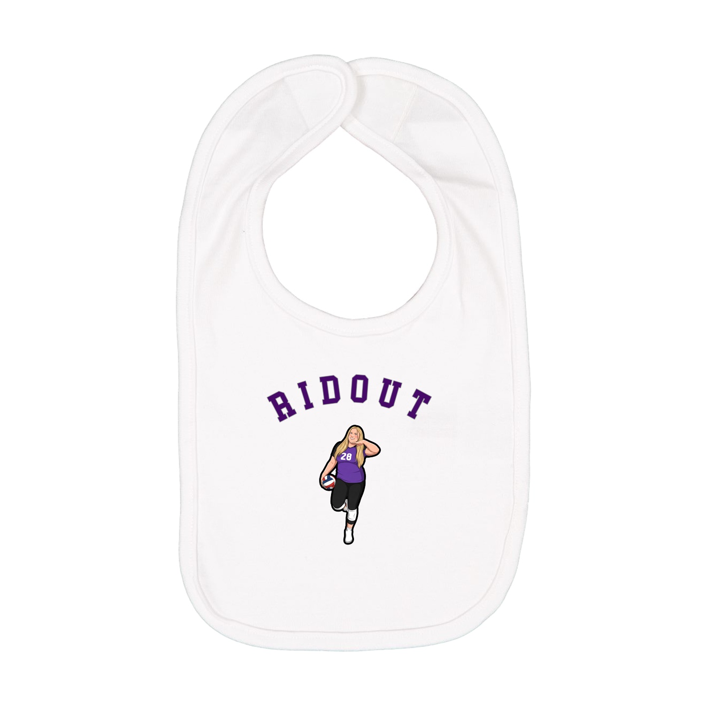 Infant Bib — Shirsey Arch in White