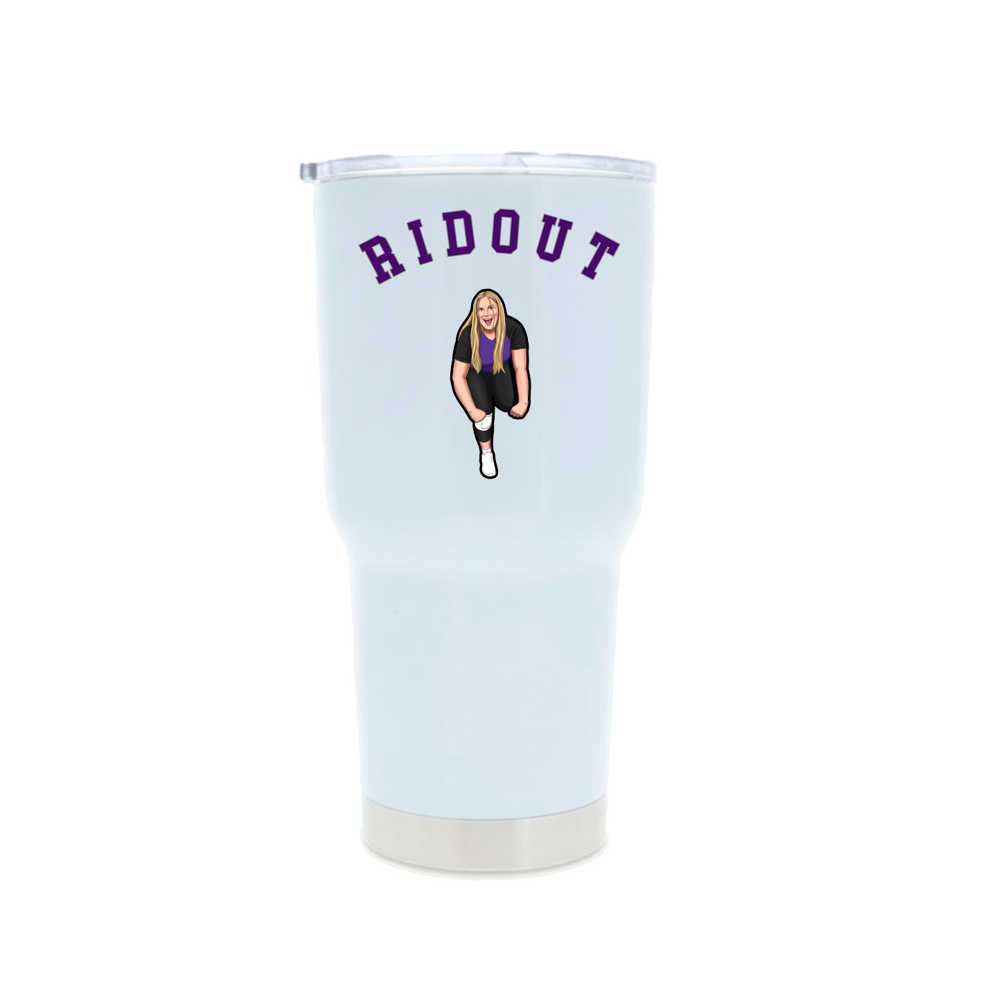 30oz Stainless Steel Tumbler — Shirsey Arch in White
