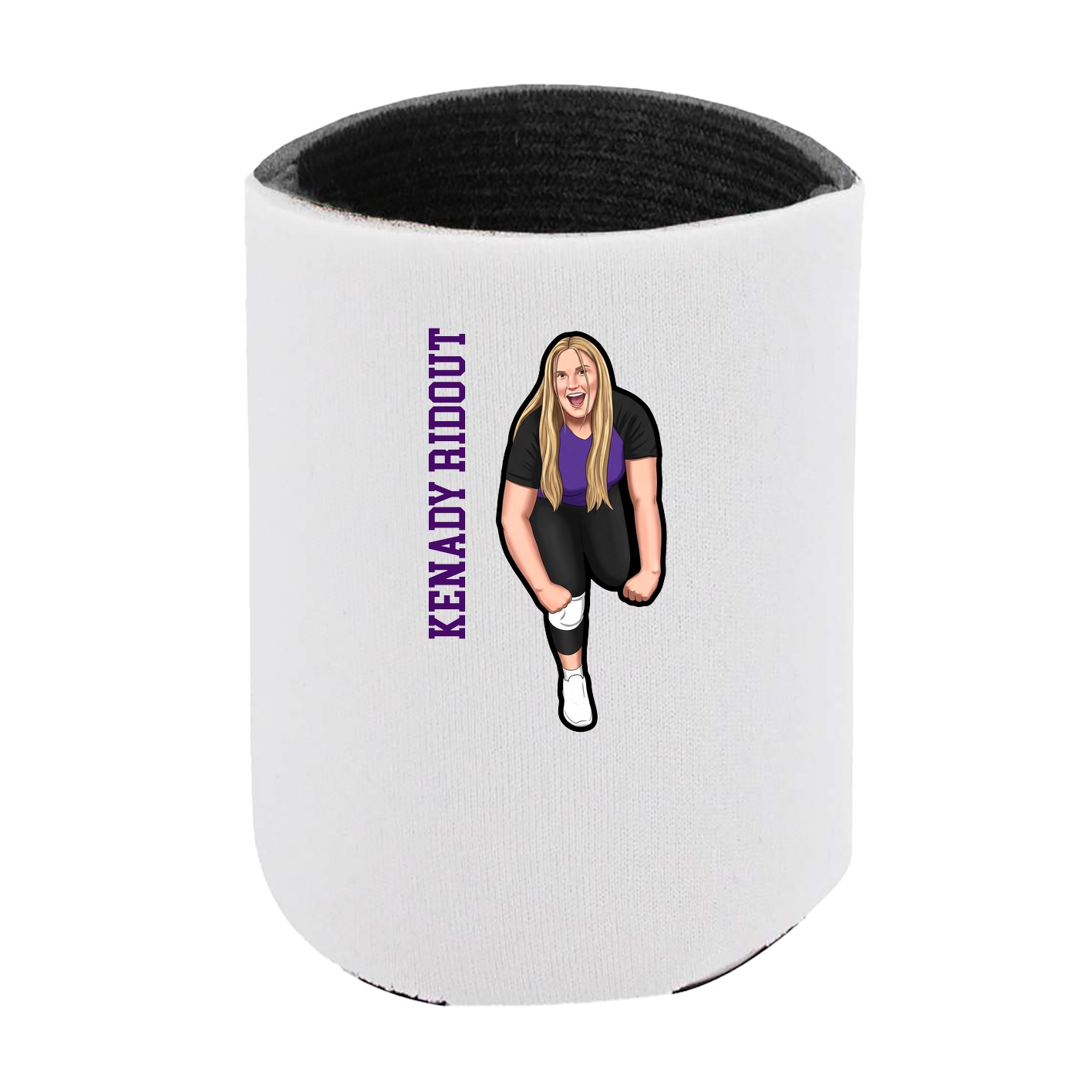 Can Holder — Name Vertical in White