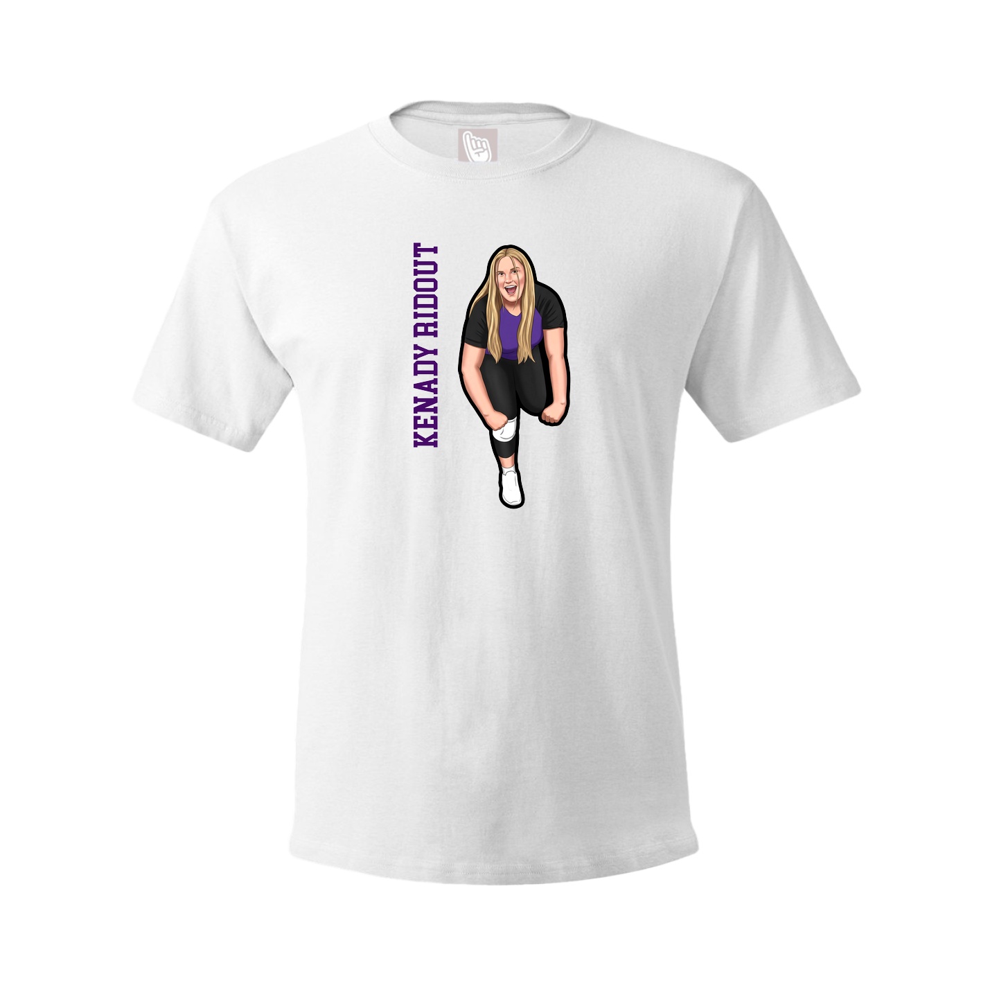 Tee — Name Vertical in White